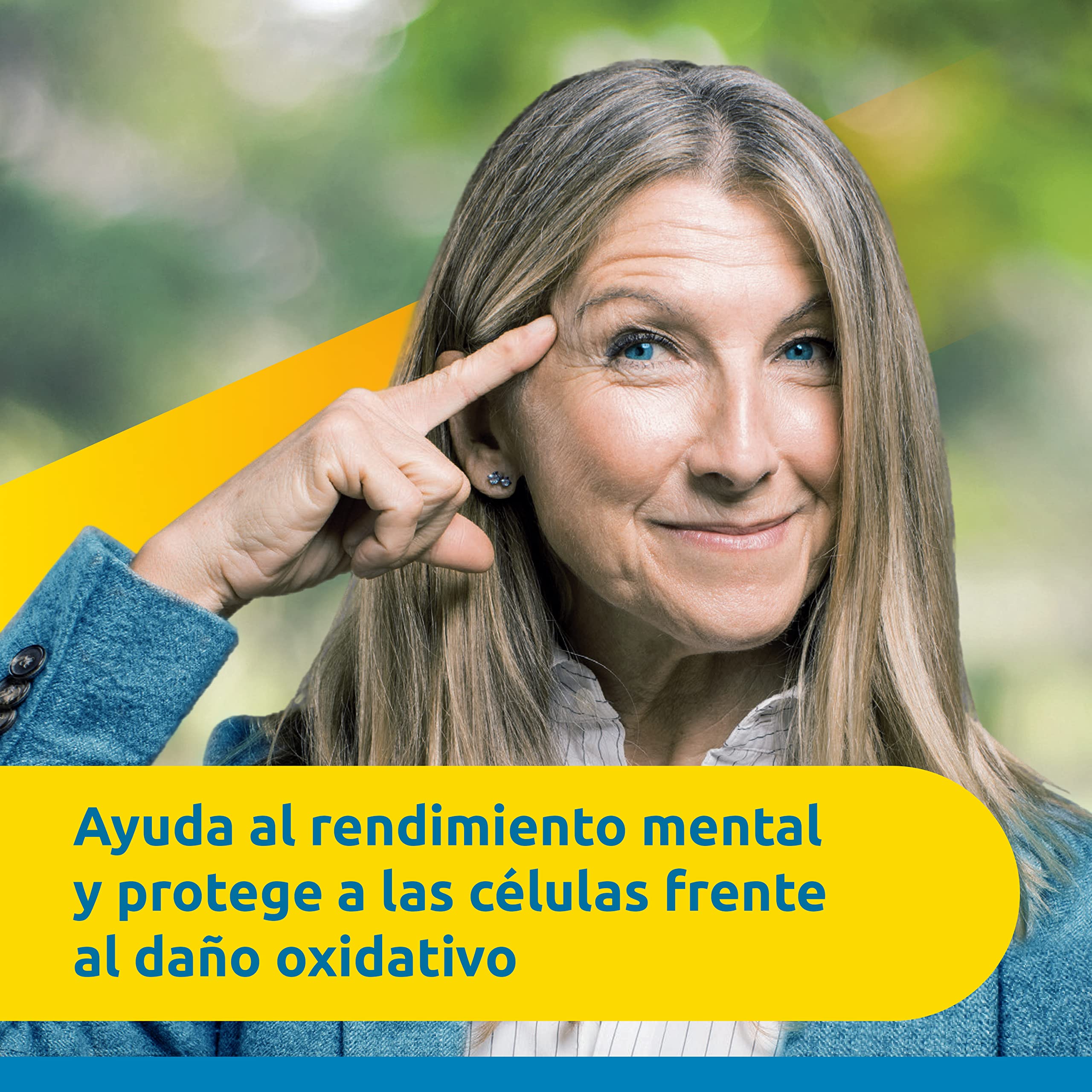 Supradyn Memory 50+ Multivitaminas Para La Memoria Y Concentración, Vitaminas, Vitamina C, Minerales, Ginseng, Zinc, Sin Glúten, Sin Lactosa, Naranja, Amarillo, 90 Comprimidos
