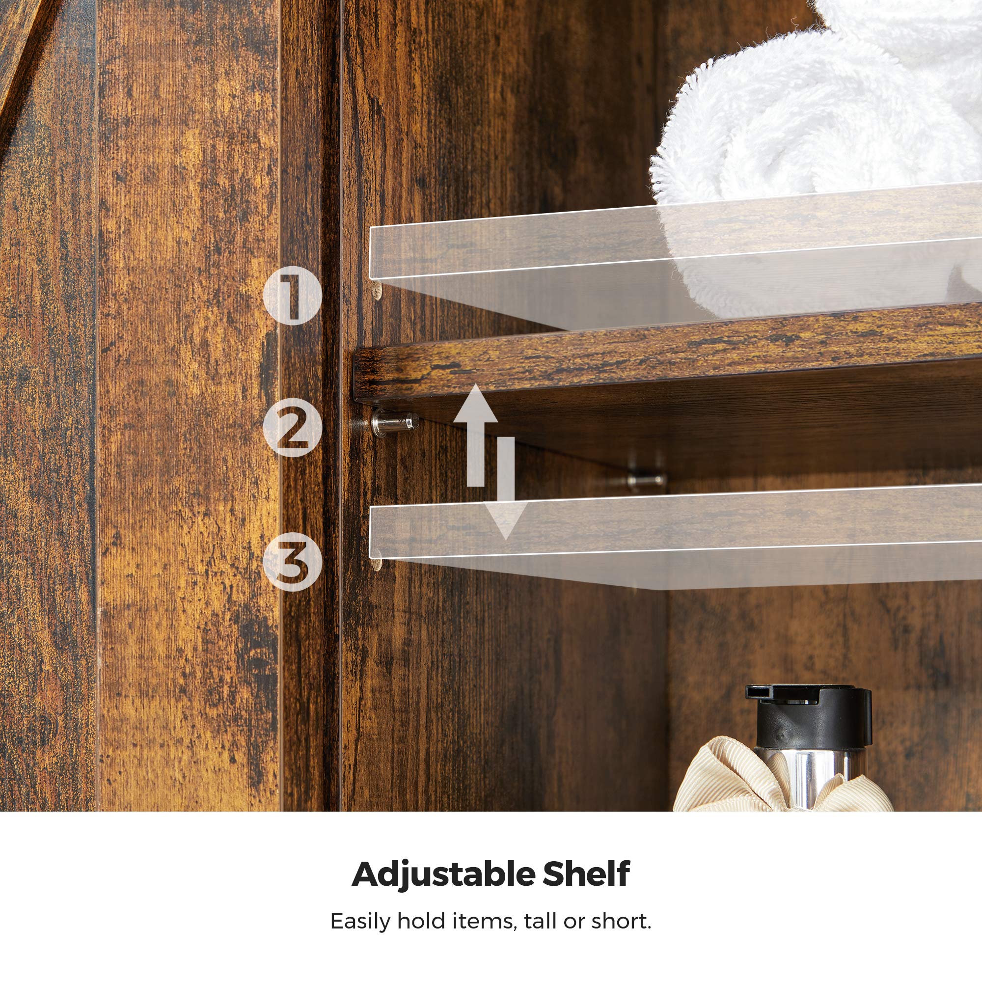 VASAGLE COBADO OvertheToilet Storage SpaceSaving Bathroom