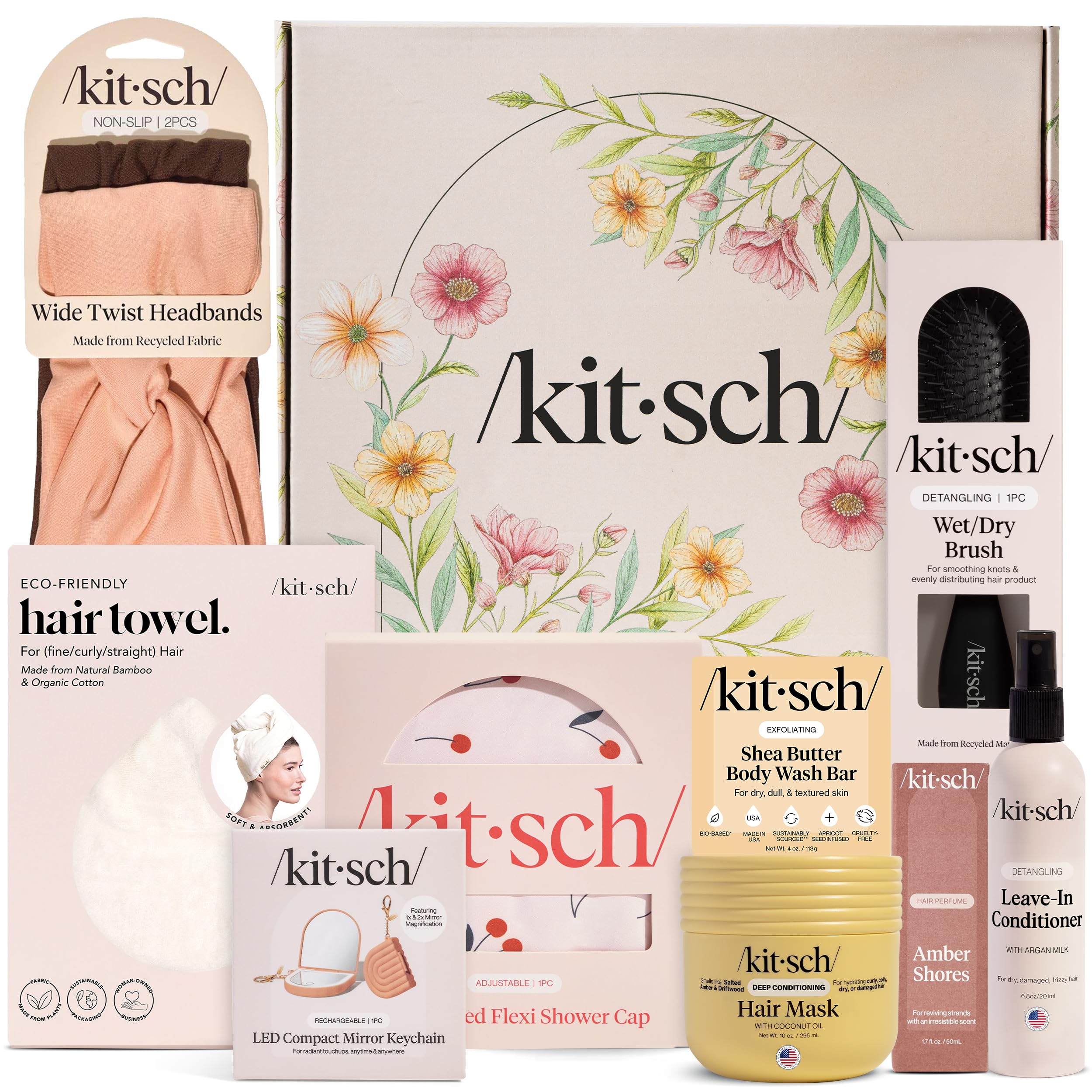 Kitsch Bundle Gift Set for Women – Luxury Hair & Body Self Care Gifts for Women with Everyday Pampering Essentials – Premium All-in-One Beauty & Wellness Set for Personal Use & Special Occasions