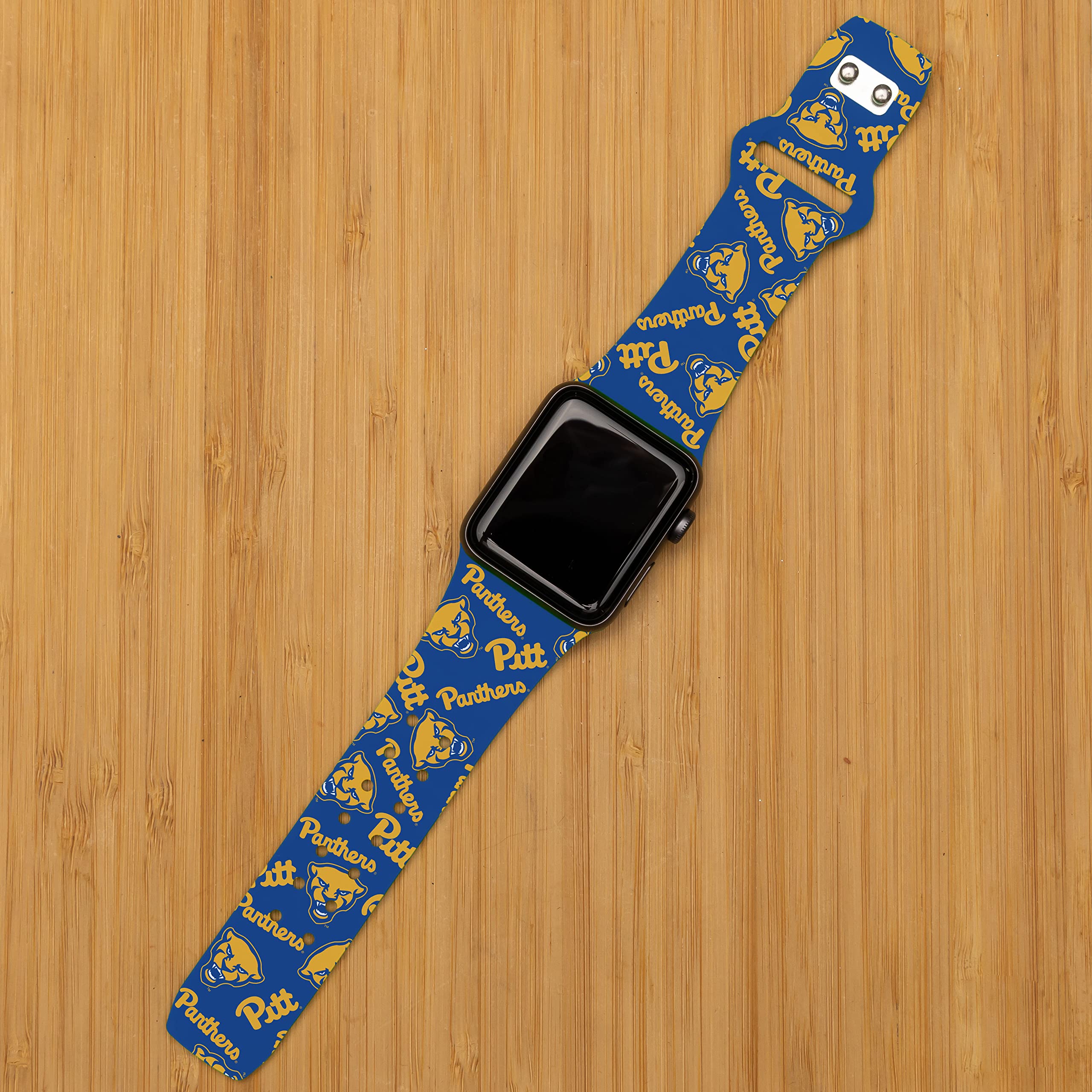 Affinity Bands Pittsburgh Panthers HD Combo Package Compatible with Apple Watch and AirPods Gen 1 & 2 (38/40/41mm Long Random)