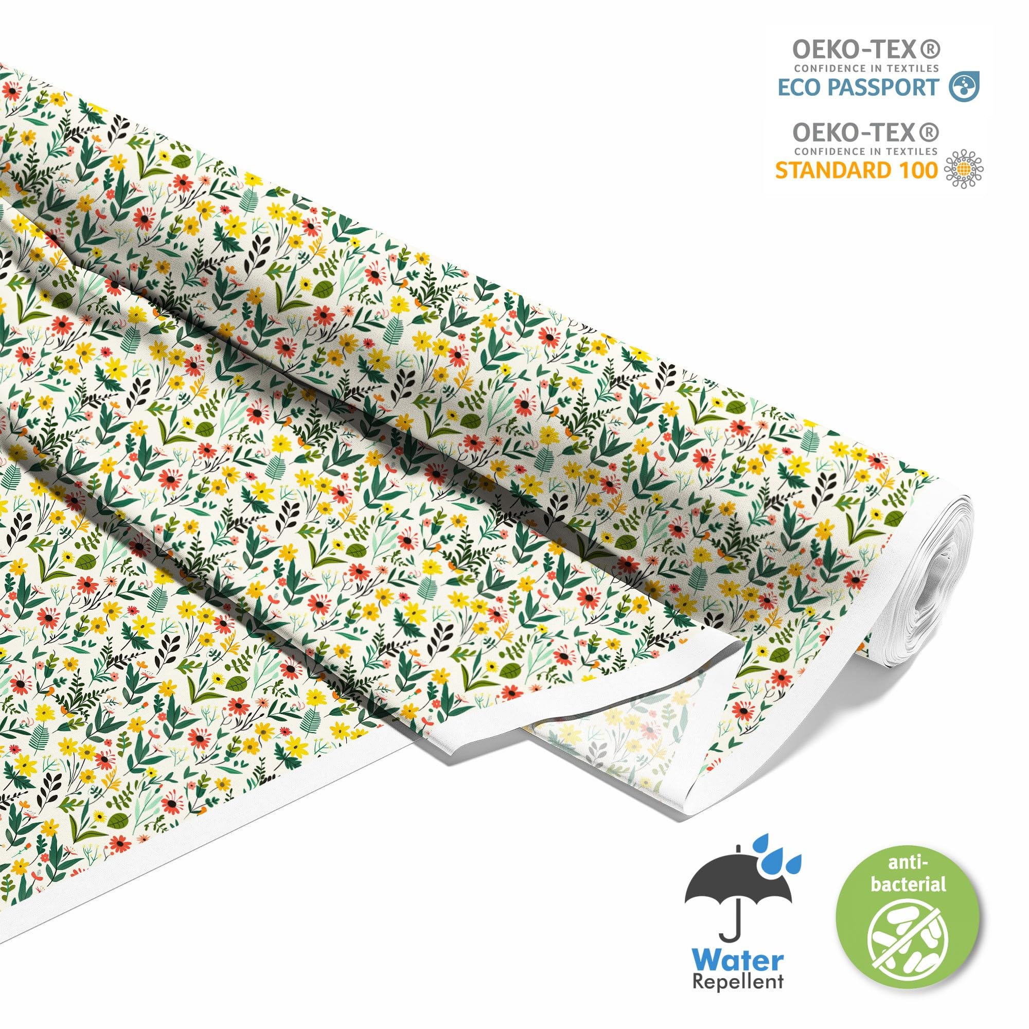 HEKO PANELS Stoff Oxford Wasserdichte Meterware Canvas-Stoff Polyester Stoff Zum Nähen Nähstoffe Dekostoffe Wasserabweisend Blickdicht Frühling 5 Meter 155 x 500 cm