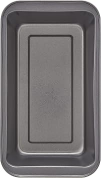 Amazon Basics Rectangular Non-Stick Carbon Steel Loaf Pan, 27 x 15 x 7 cm, Pack of 2, Grey