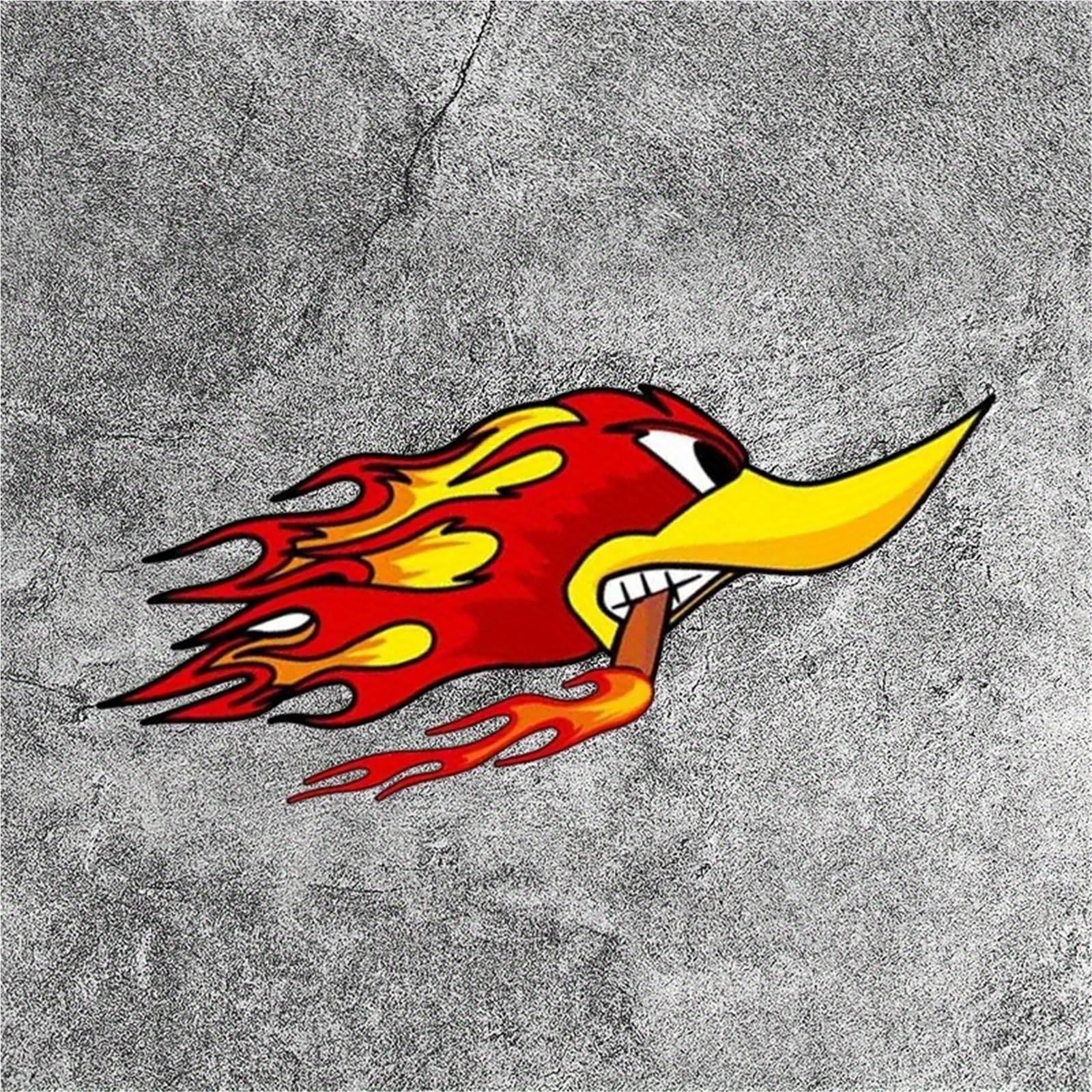 HAfgDJ Flame Bird Sticker for Cars Motorcycles, Waterproof, Scratch-Resistant, Easy Apply Remove, for Bumper, Fuel Tank