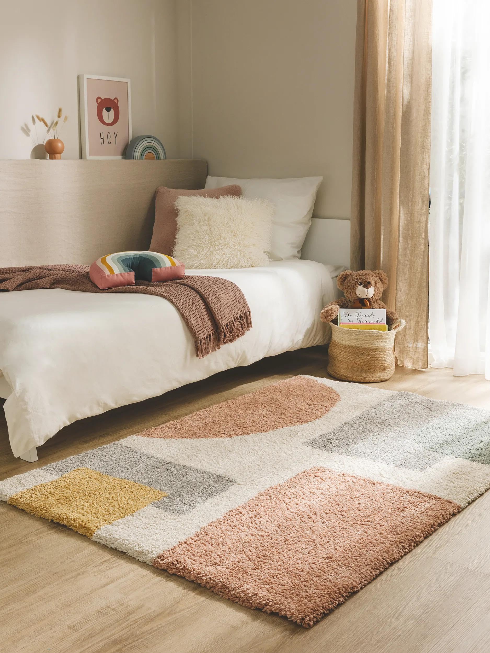 benuta Lytte Tappeto bambini Gobi - Multicolore 160x230 cm - Rettangolare e stile: Motivi infantili, Scandi Living - Facile manutenzione per soggiorno camera