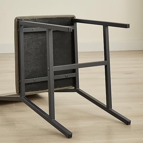 Miniatura 7 de Livavege Piece - Juego de sillas industriales compactas de cocina y tapizadas, para 4 personas, diseño de ahorro para espacios pequeños,