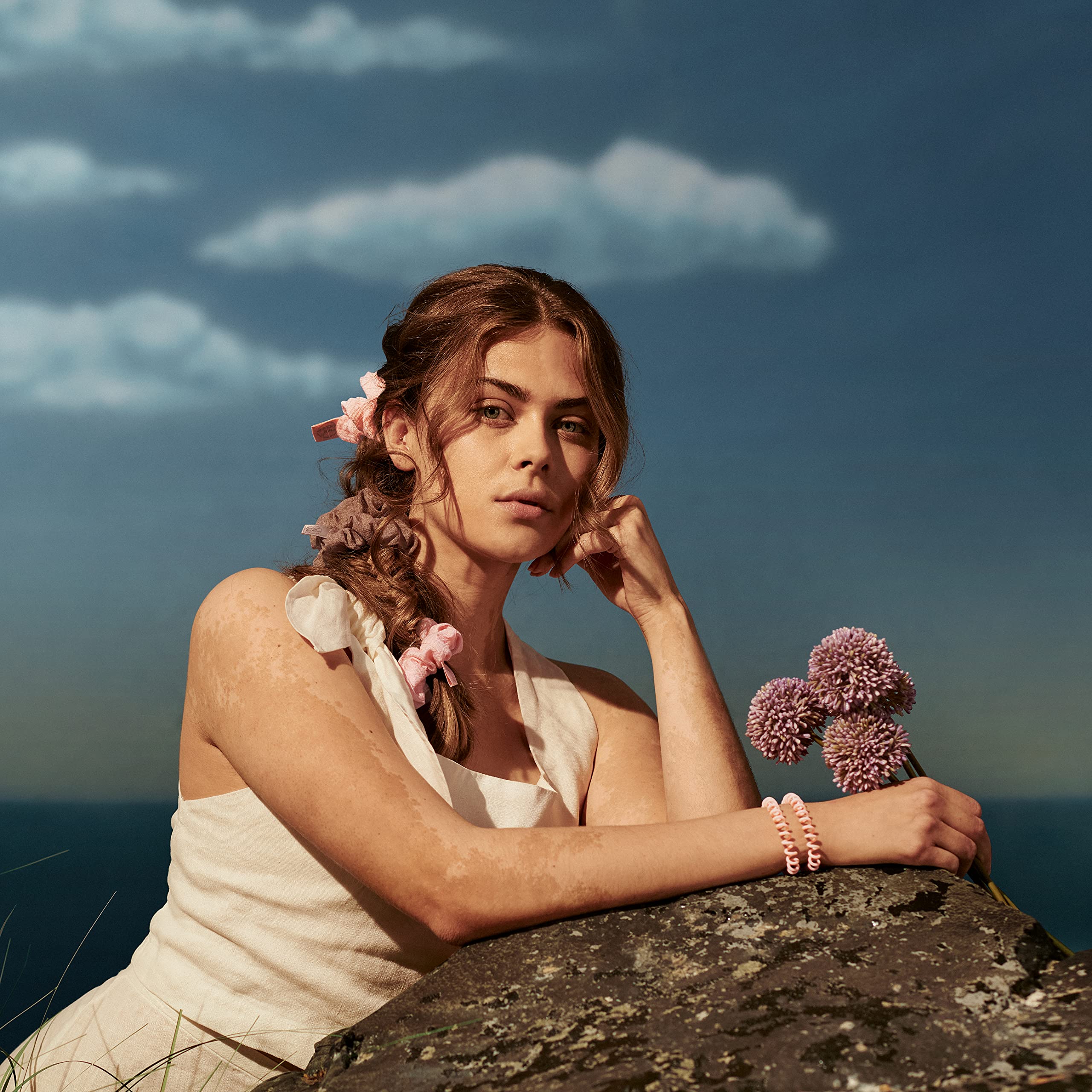 Invisibobble Sprunchie Pink & Beige X2 - Limitowana Edycja Scrunchie z Gumą do Włosów - Jesienne Gumki do Włosów