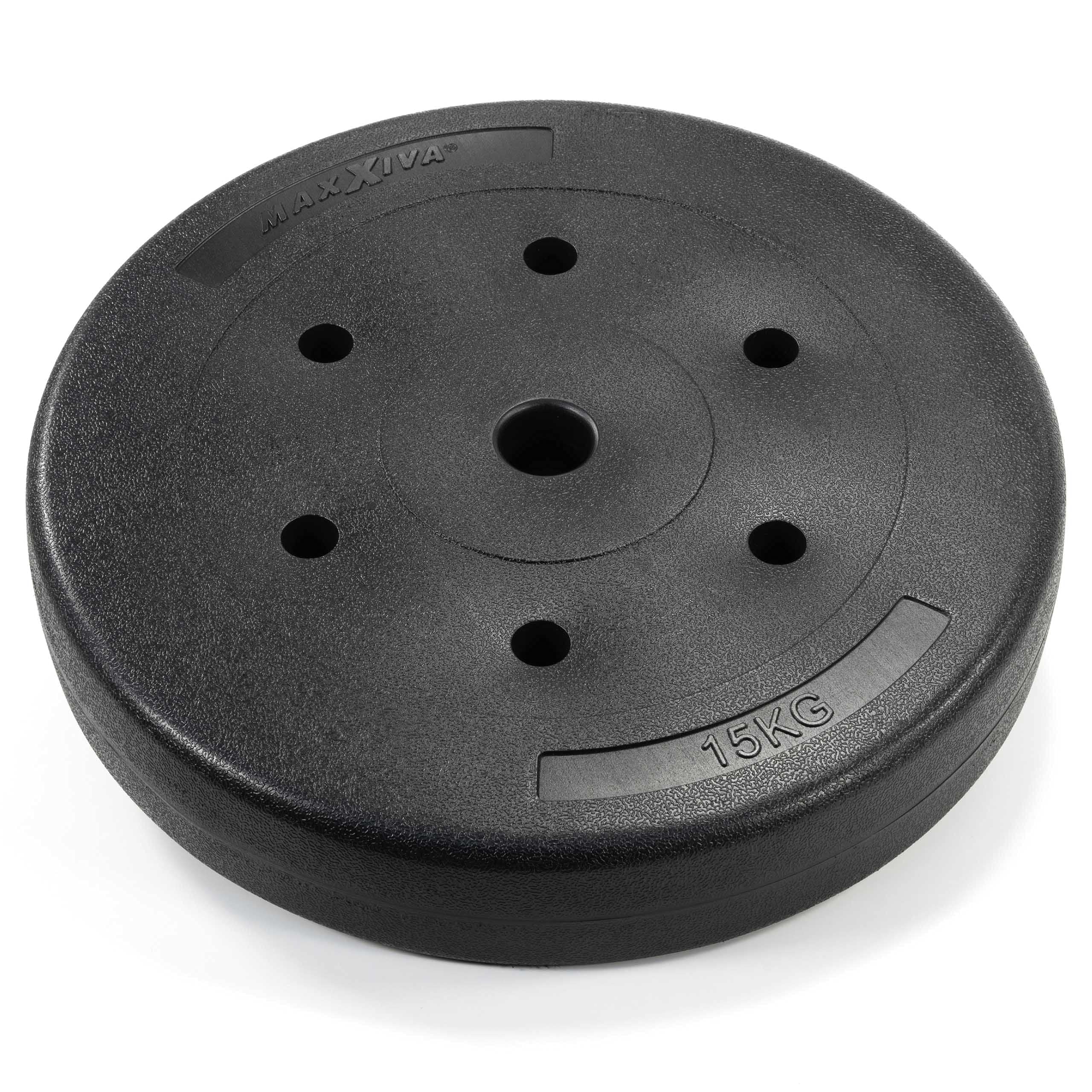 HANTELSCHEIBEN-SET 15KG ( 6x2,5KG ) Kunststoff Gewichte 30 mm Hanteln Scheiben e