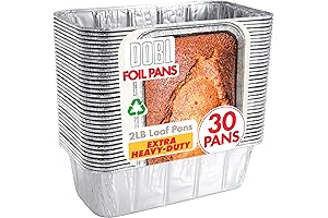 DOBI Disposable Aluminum Foil Bread Loaf Pans (30-Pack)