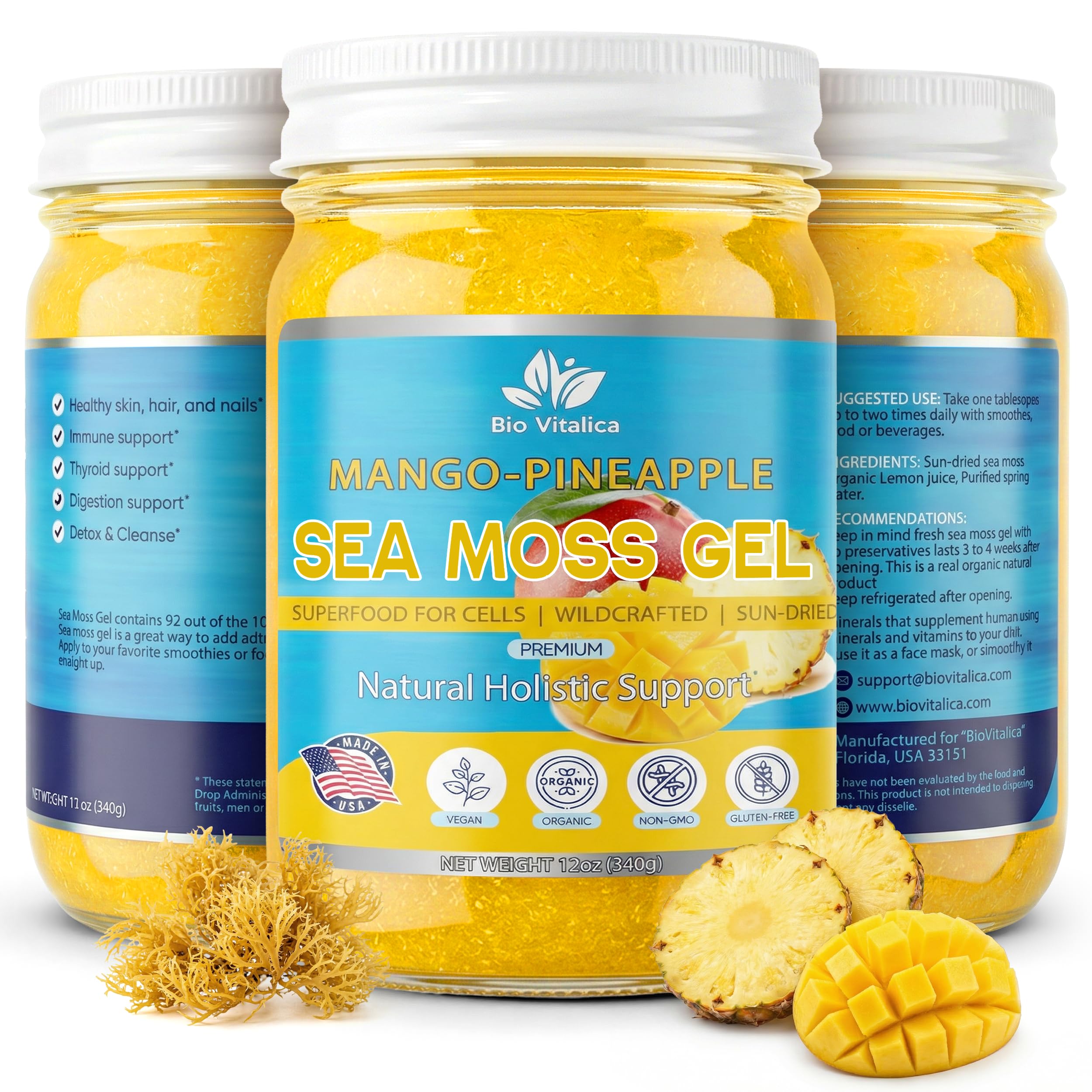 Amazon.com: BIO VITALICA Irish Sea Moss Gel 12oz - USA Made Dr