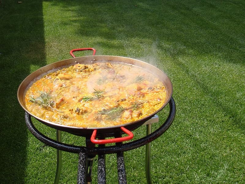Alises Paella Főzőkészlet 46cm Zománcozott Serpenyővel, Gázégővel és Állvánnyal