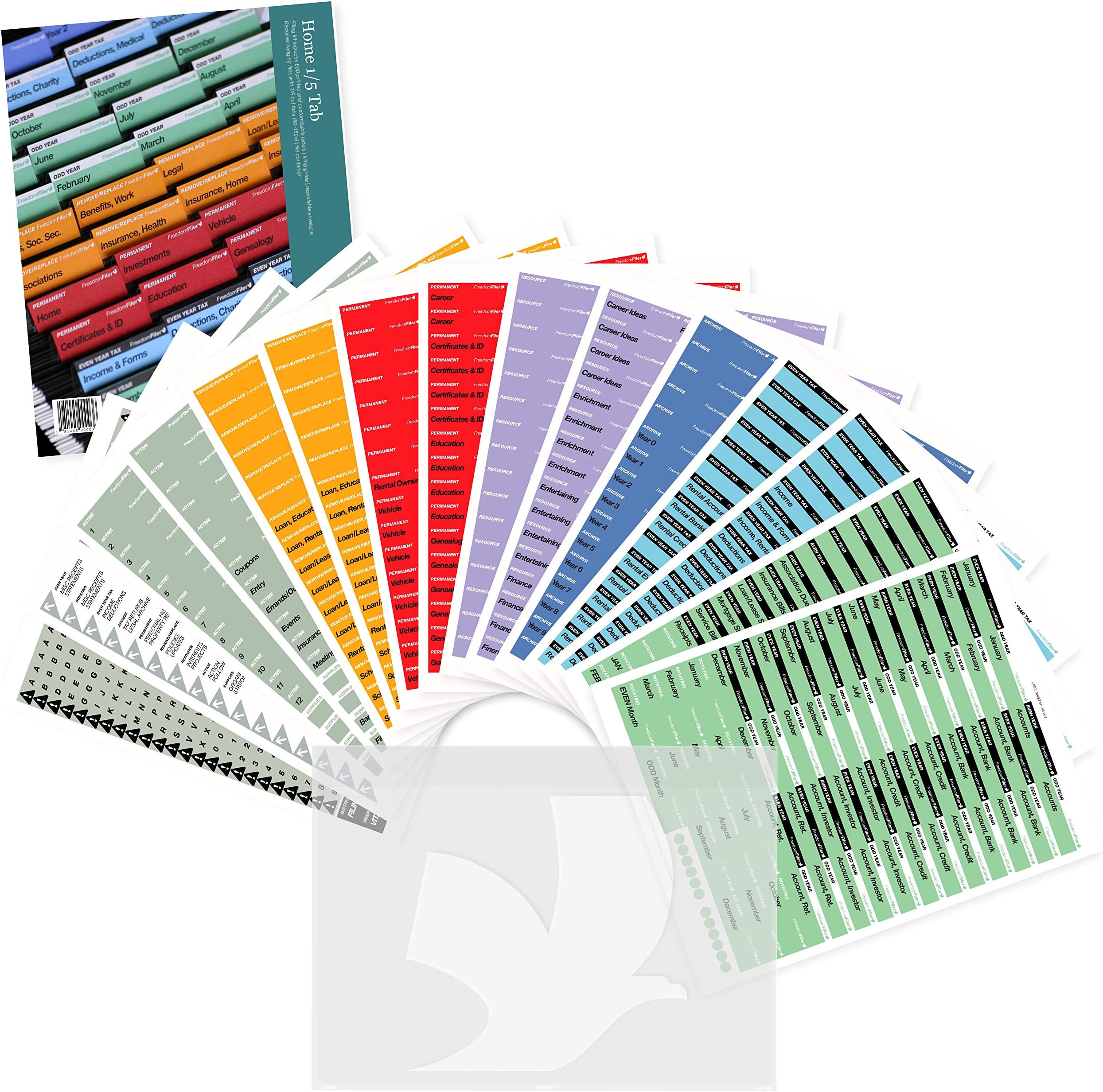 FreedomFiler Home Filing Kit 1/5 Size