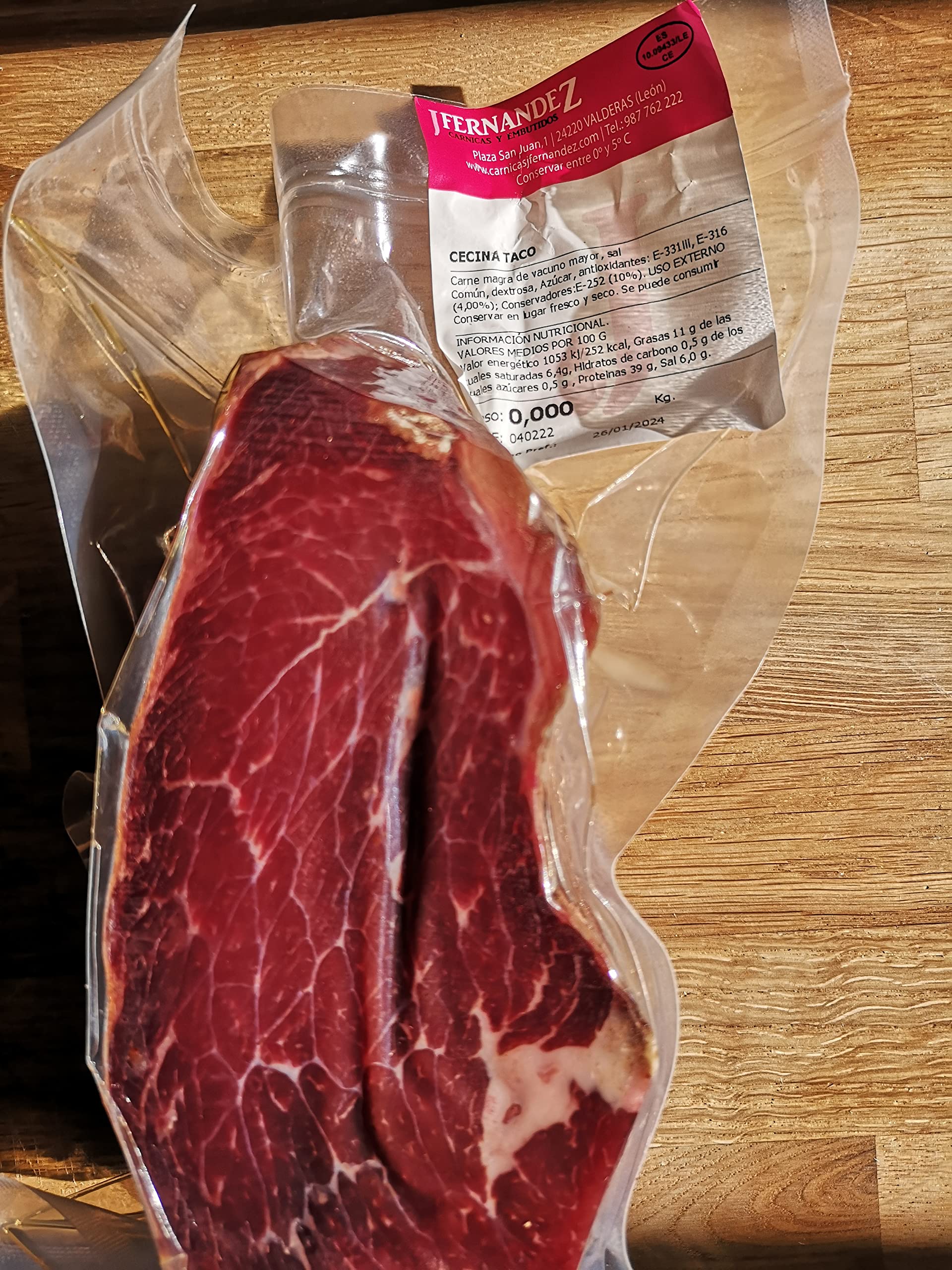Cecina de León Curada