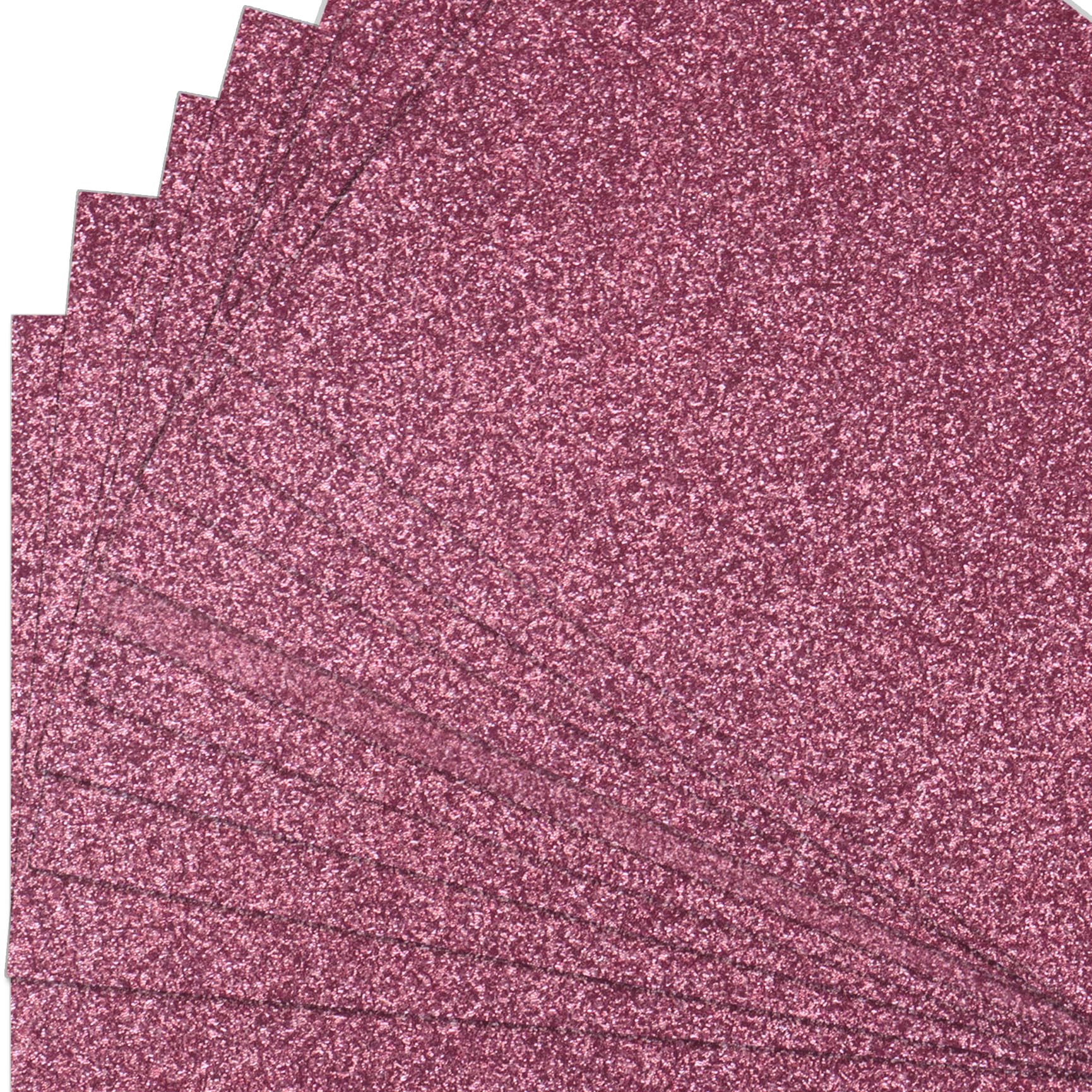 15 Sheets A4 Rose Gold Glitter Cardstock, 300gsm Non Shed Glitter Craft Paper for Scrapbook DIY Art Project Greeting Cards Party Decoration