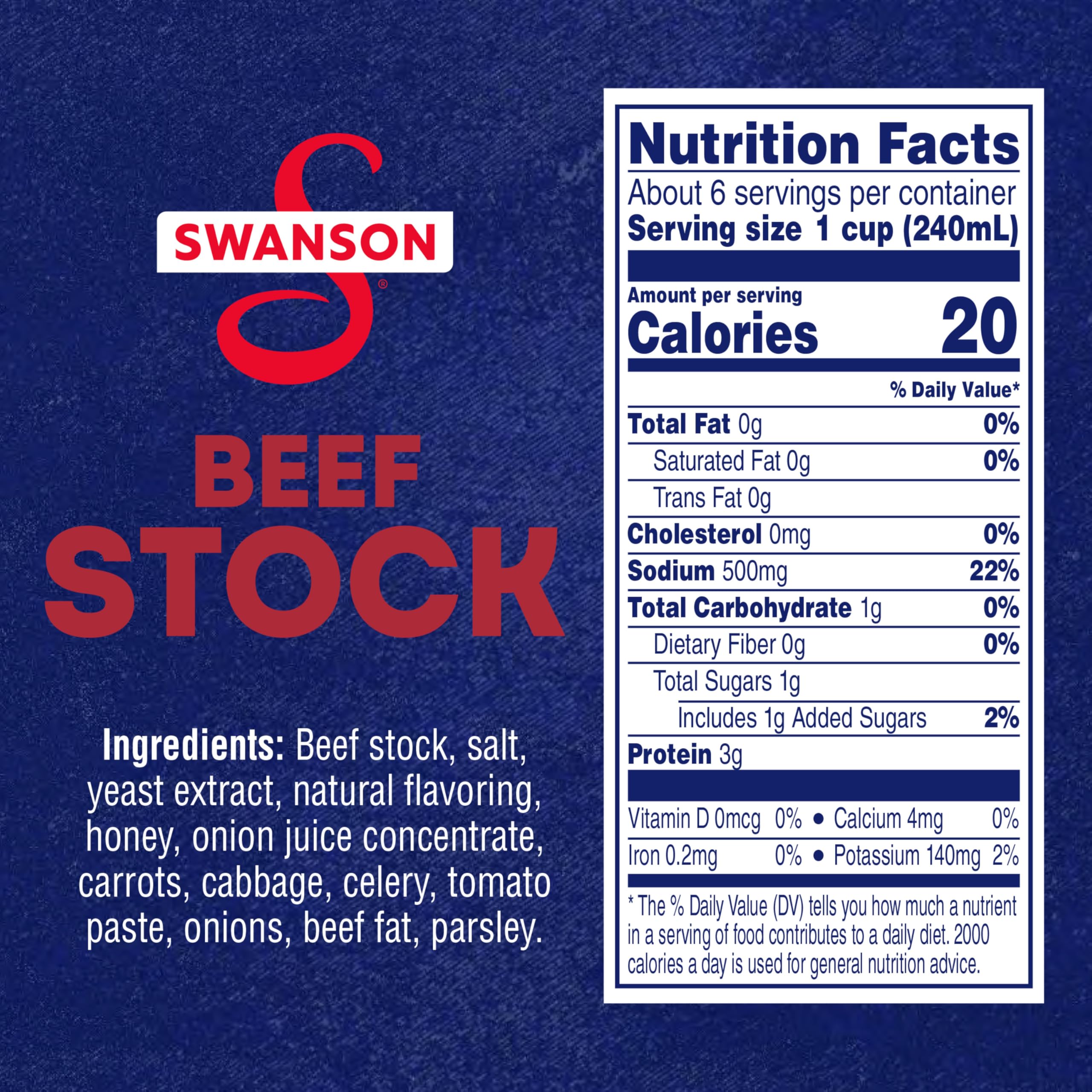 SWANSON S Beef Stock, 48 oz Carton