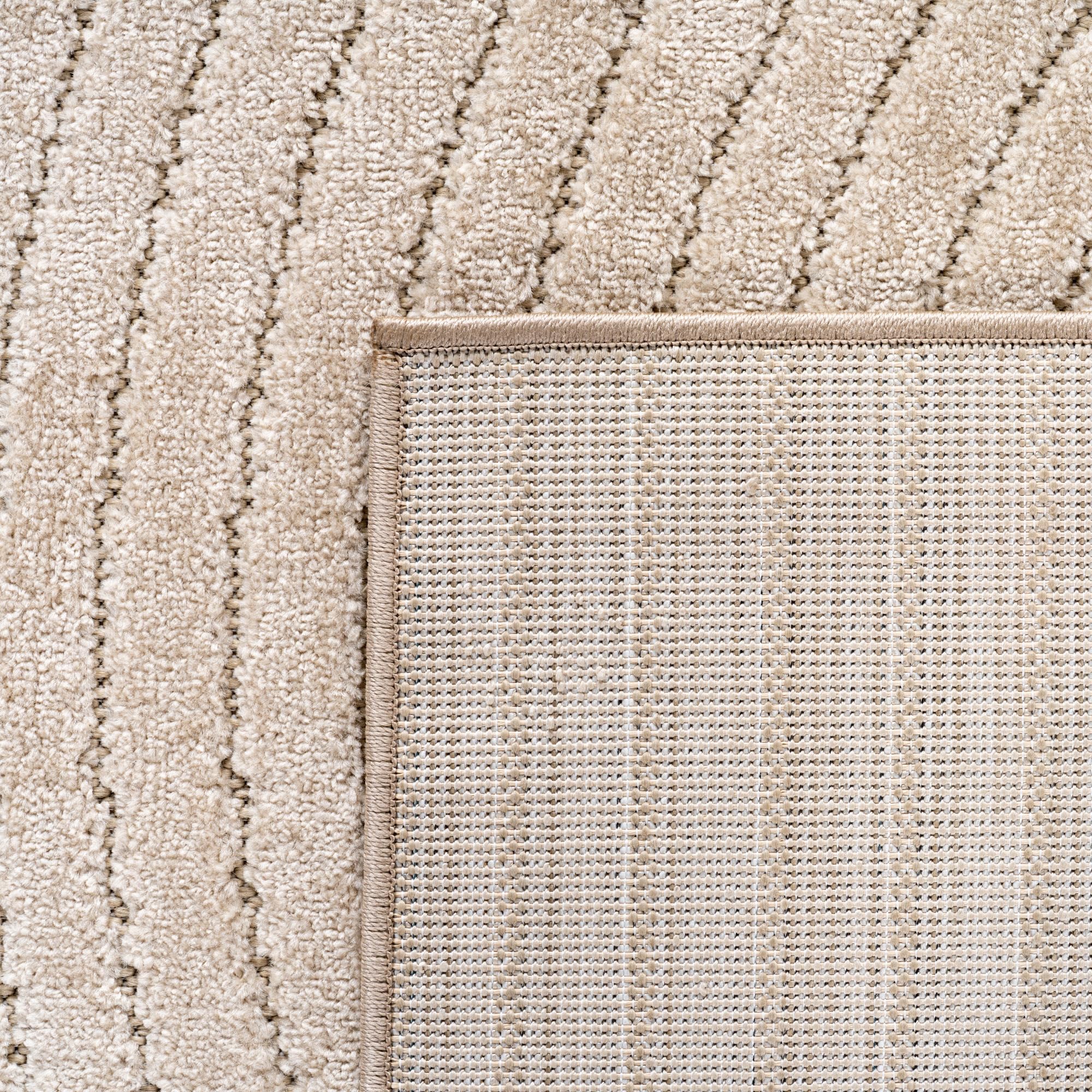 Carpetsale24 Dywan 280x370 cm XXL Beżowy, Krótkowłosy z Efektem 3D Wysoki-Niski, Wzór Boho Skandynawski, do Dużych Wnętrz lub na Balkon
