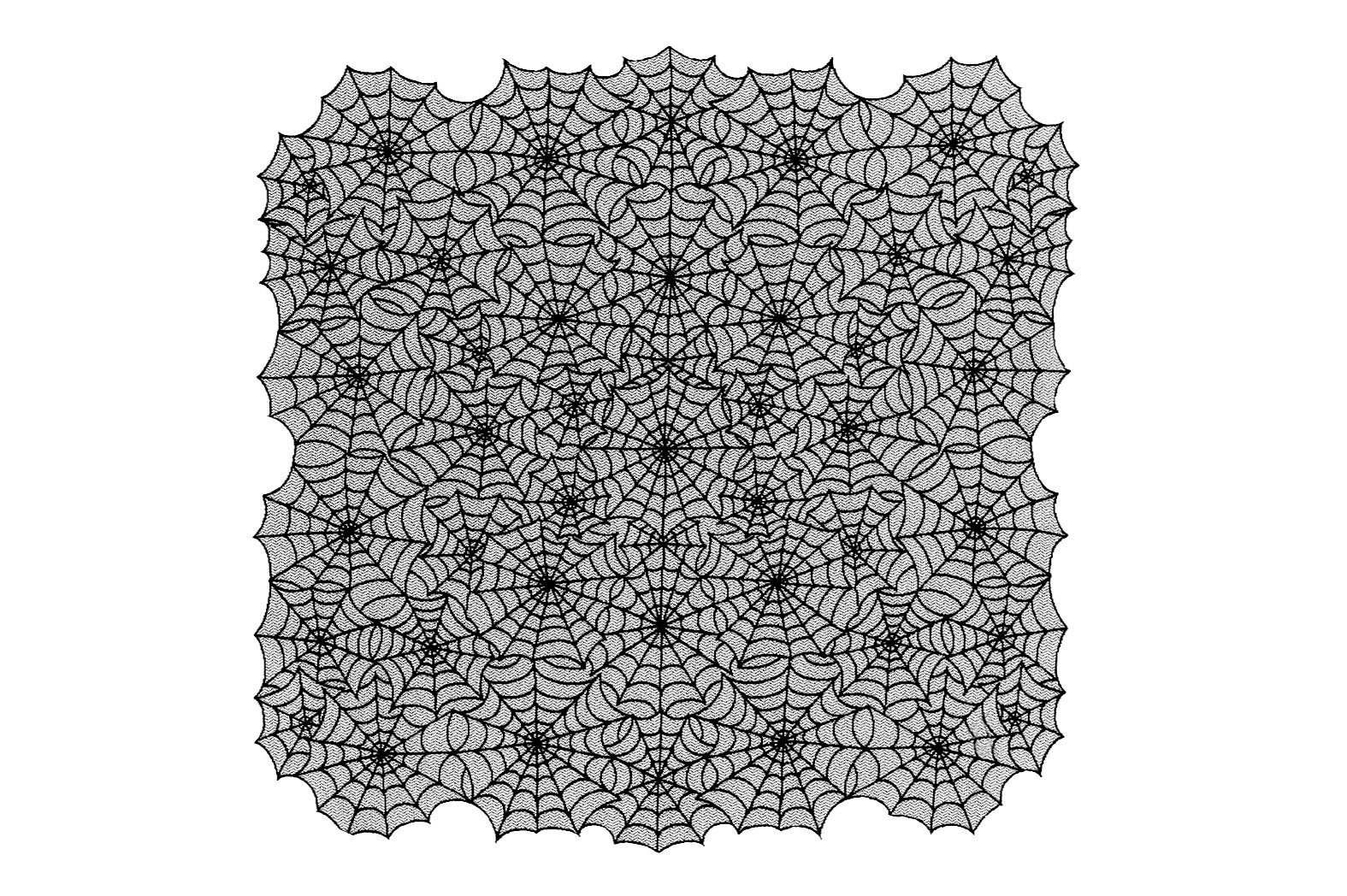Heritage Lace Spider Web 60-Inch by 60-Inch Table Topper, Black