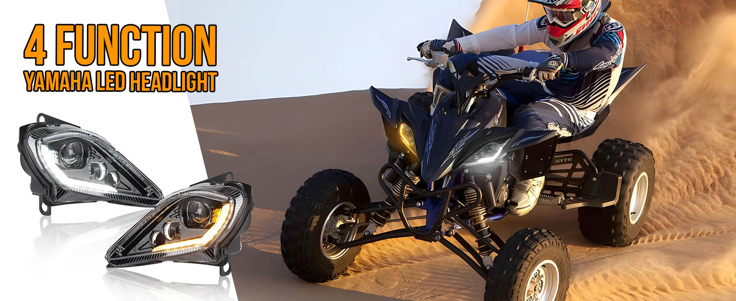 Amazon.com: OPP ULITE Led Headlights Assembly for Yamaha Raptor