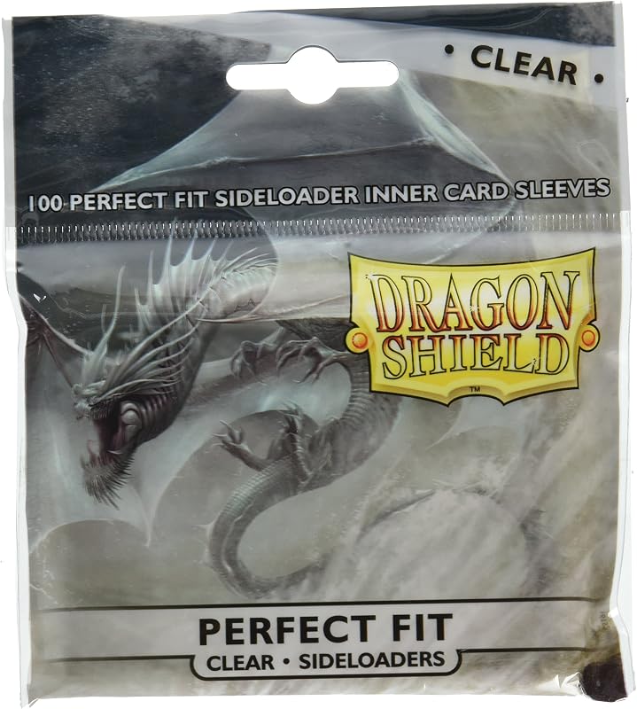 Dragon Shield Perfect Fit Sideloader Inner Card Sleeves Standard Size (100 CT) – PVC-Free Polypropylene Double-Sleeve Protection Compatible with Pokemon, One Piece & Magic The Gathering – Clear
