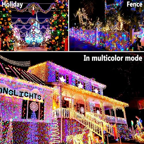 Miniatura 6 de 1000 luces LED de Navidad de 403 pies que cambian de color al aire libre con control remoto, 11 modos y temporizador, luces de hadas enchufables,