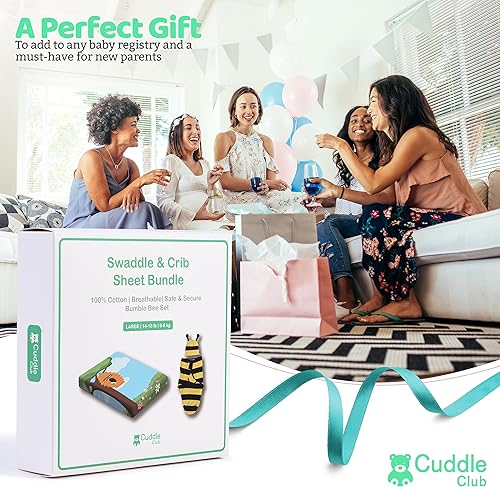 Miniatura 6 de Cuddle Club Manta para bebé  Manta de velcro ajustable 100% algodón para recién nacido, con gorro novedoso