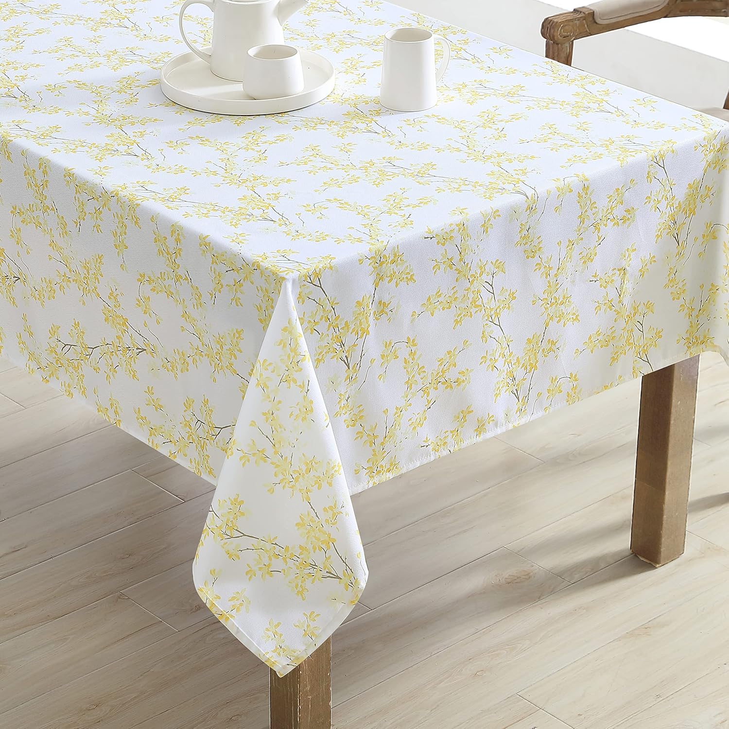 Laura Ashley Decorative Tablecloth, Wrinkle and Stain