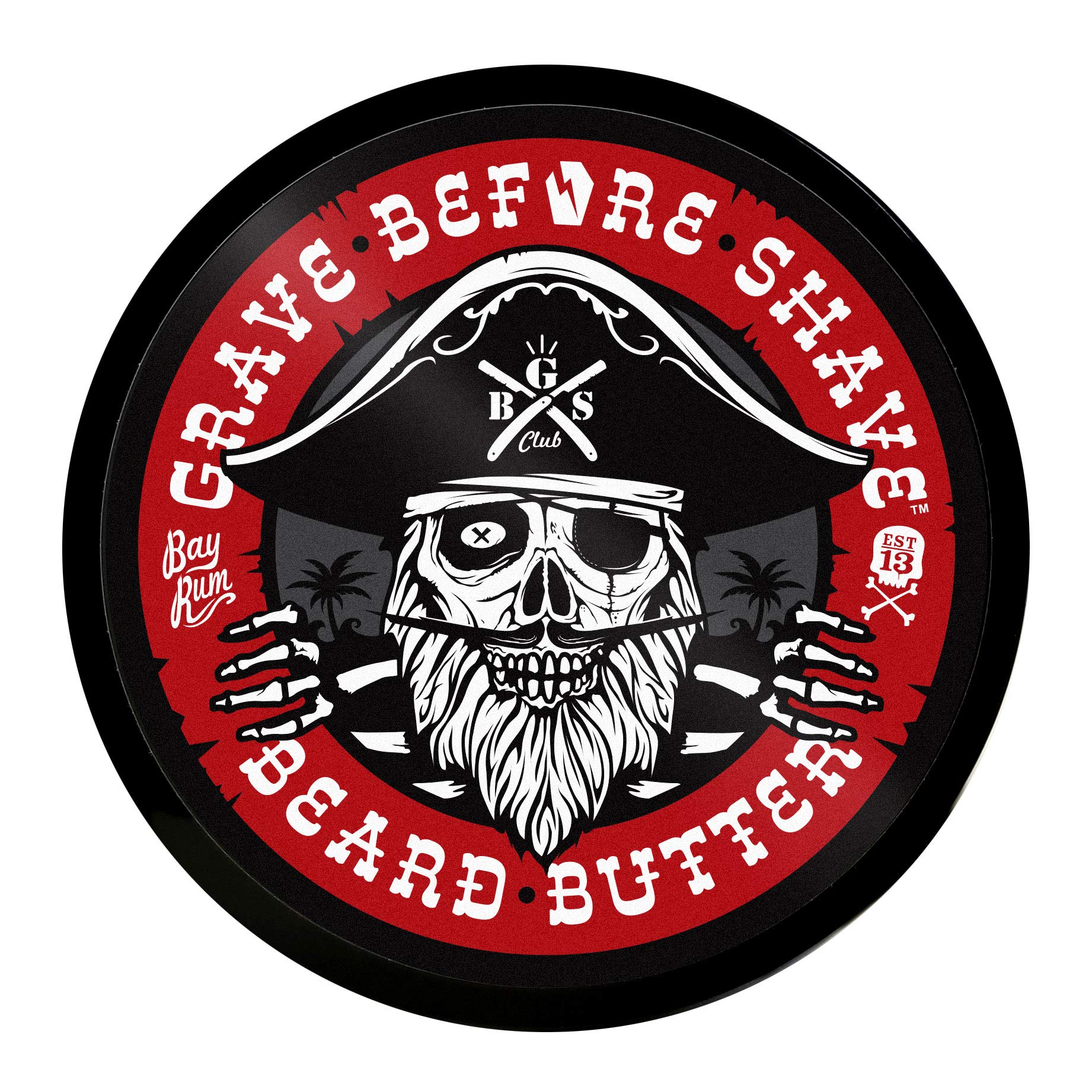 Grave Before Shave Bay Rum Beard Butter with Coconut Scent, 4 oz