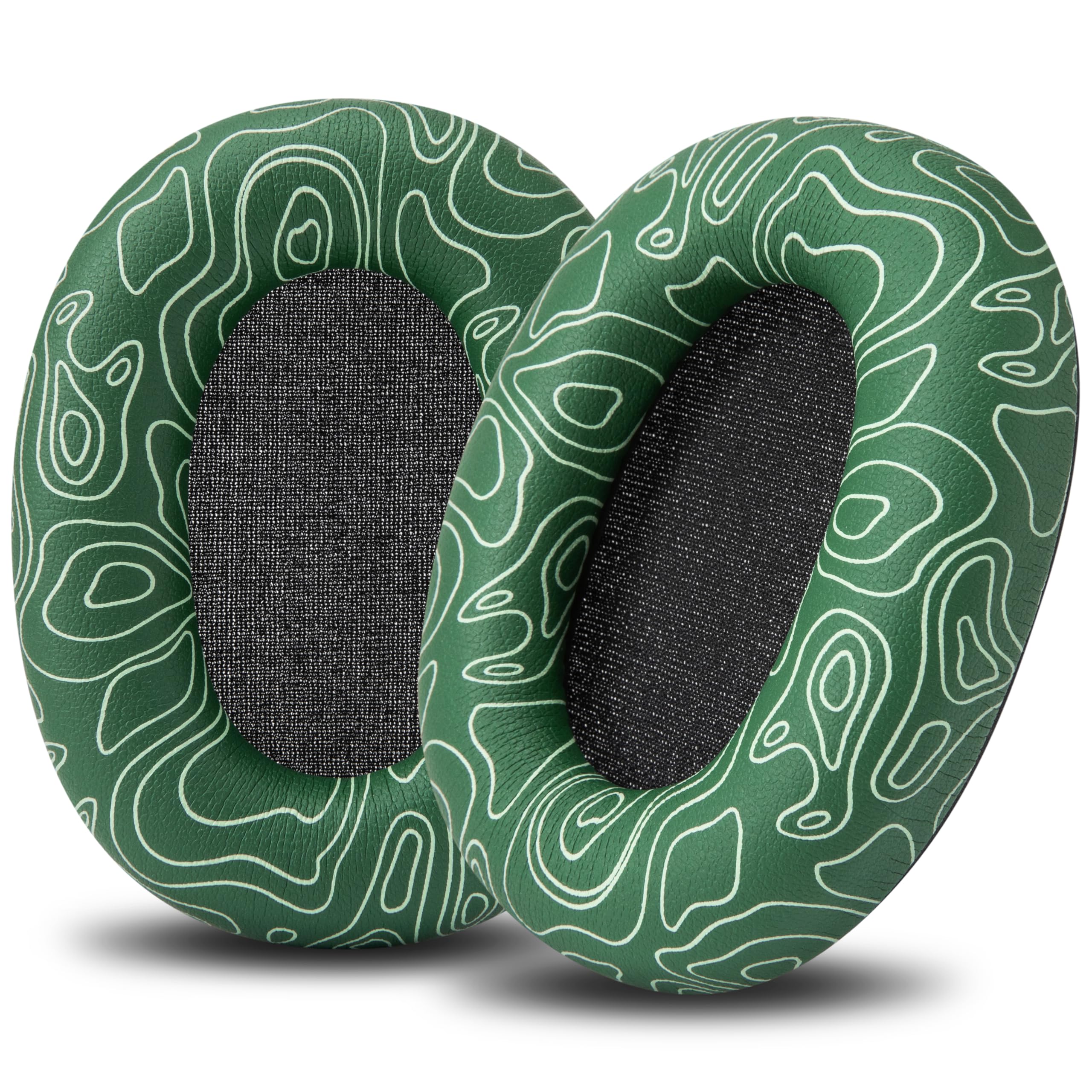 wc padz xm6 – premium replacement earpads compatible with sony wh-1000xm6 headphones by wicked cushions | enhanced comfort, durable pu leather & sound isolation | emerald tide