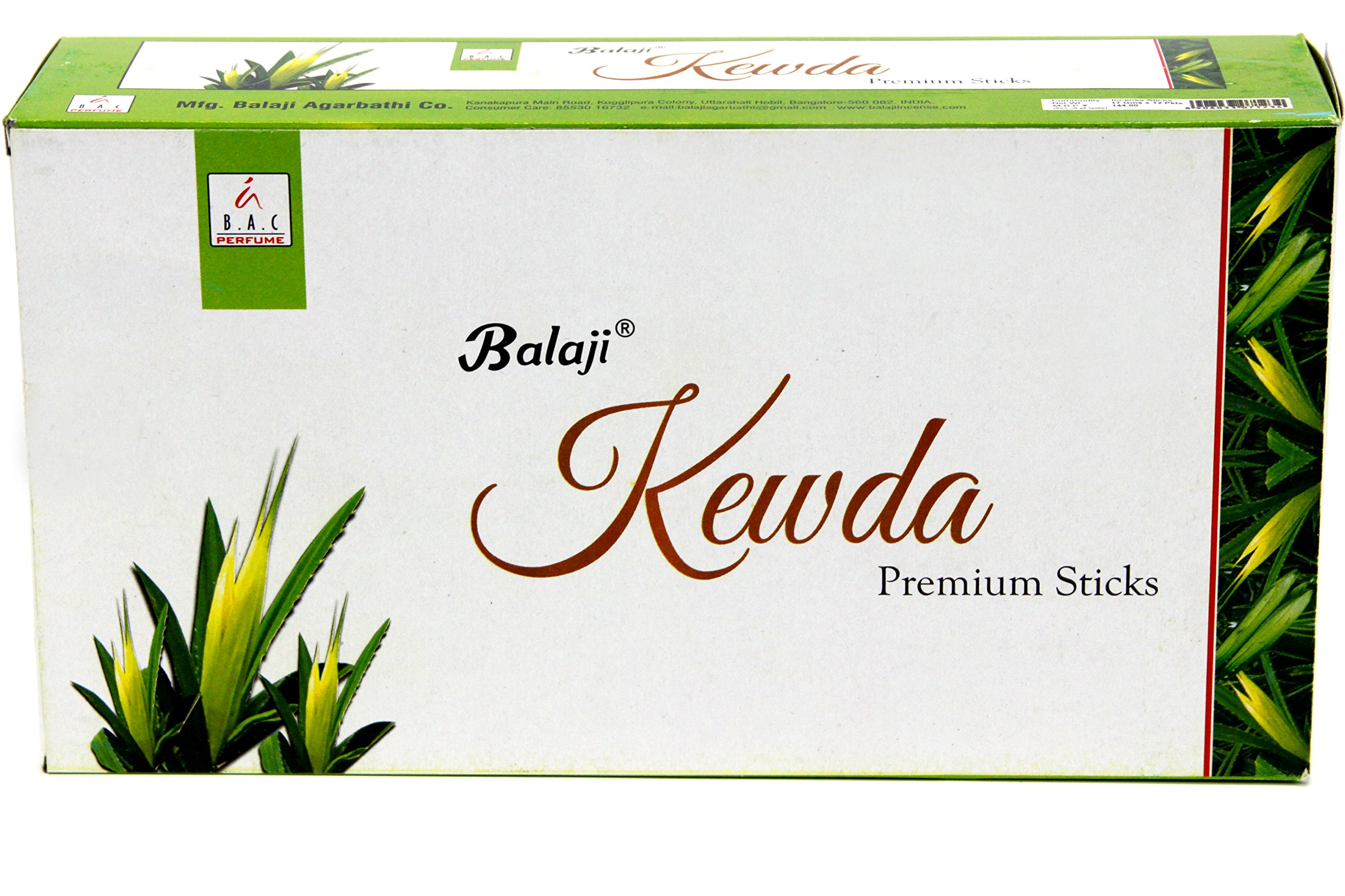 BalajiKEWDA Premium Masala Sticks (Incense/Joss Sticks/ Agarbatti) (12 units x 15grams)