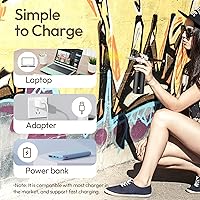 Vista 8 de Kit de aerógrafo con compresor 30PSI pistola de aerógrafo portátil recargable de mano inalámbrico cepillo de aire para uñas, arte, pintura, Negro