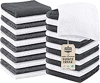 Vista 13 de Utopia Towels - Juego de 24 toallas de algodón, 100% algodón hilado de anillo, toallas de franela de primera calidad para la cara, altamente Blanco