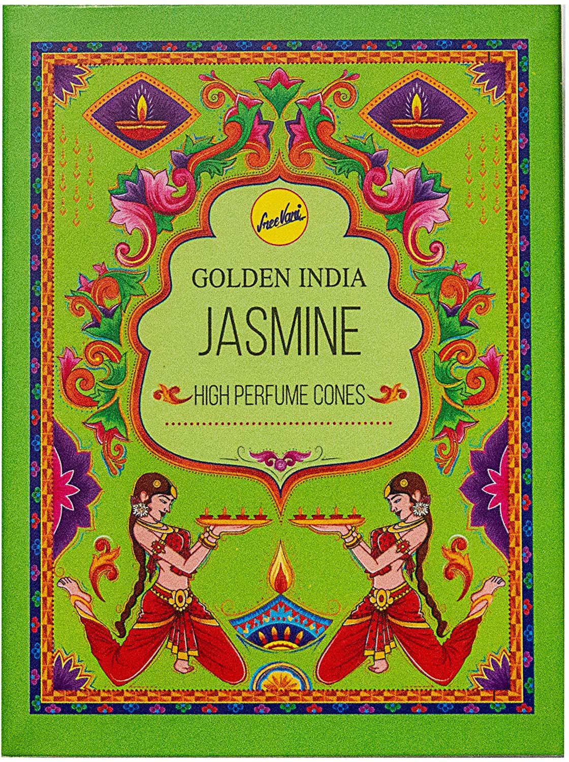 Sree Vani Girls Golden India Jasmine High Perfume Backflow Incense Cones