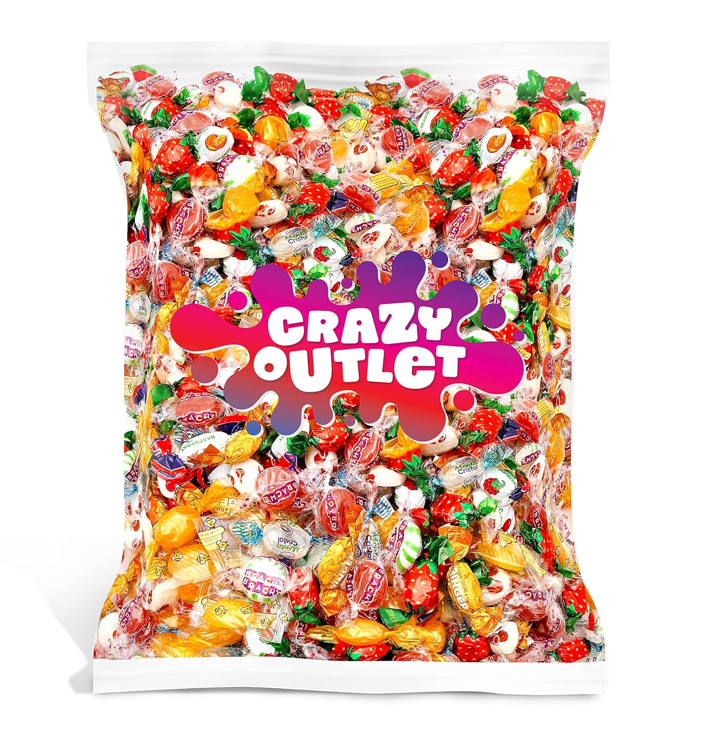 Hostess Hard Candy Assortment, Arcor Christal Mint, Butterscotch Drops, Star Brite, Ginger, Fruit Filled, Bulk Pack 4 Pounds