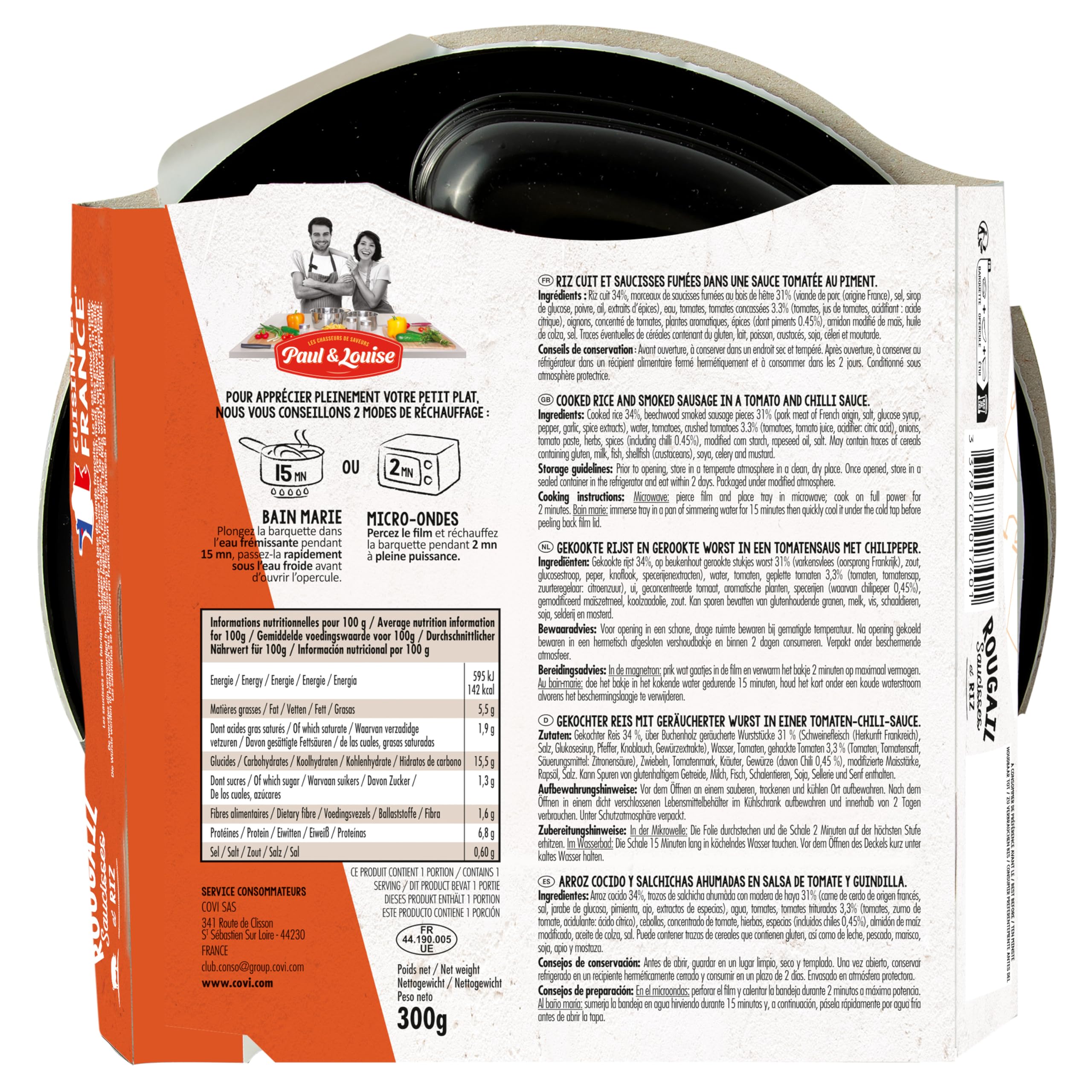 Box Découverte Paul & Louise – 8 plats cuisinés - Recettes Exotiques - Longue Conservation - Viande Origine France - Prêt en 2 Minutes - Box repas - Pratique