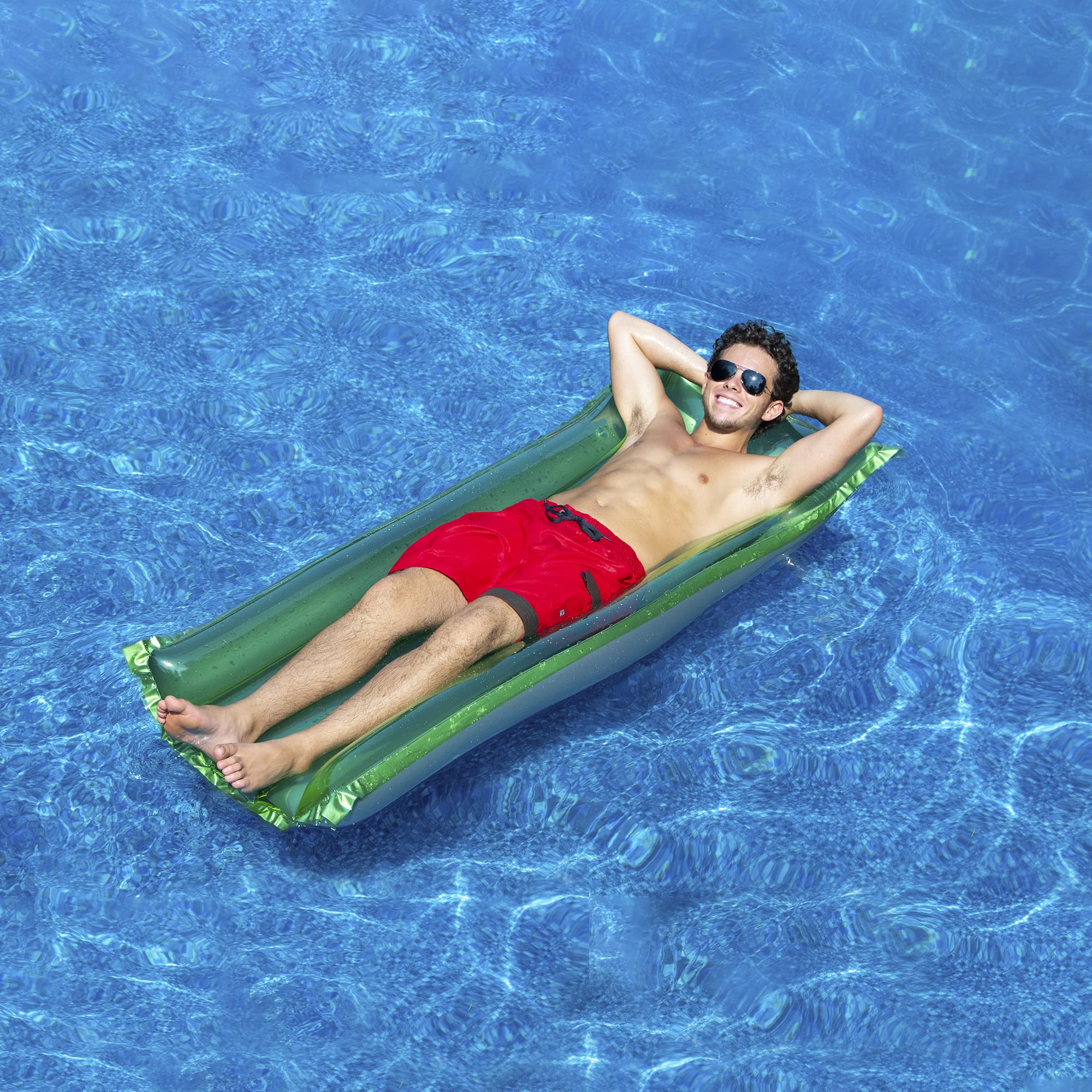 Swim Central Inflatable Reflective Sun Tanner Pool Float - 72