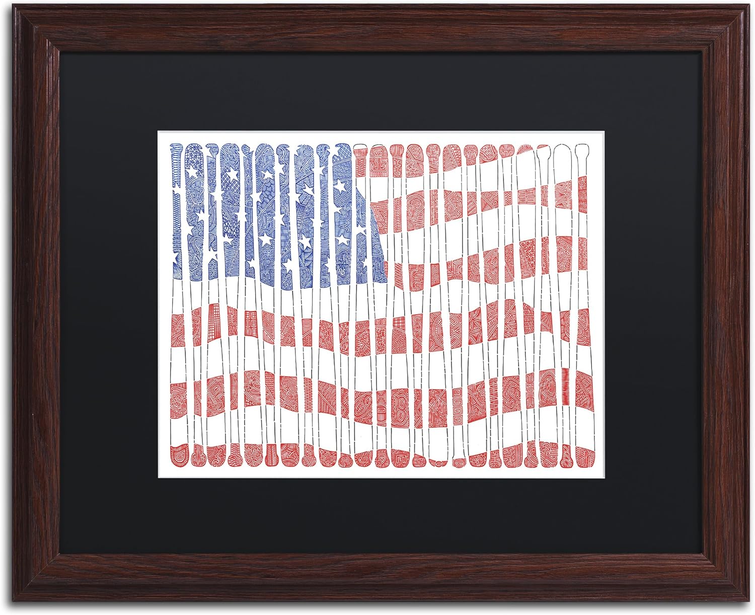 Amazon｜商標Fineアート" America ?S Pastime " by Vizアートインクアートワークでブラックマットwith木製