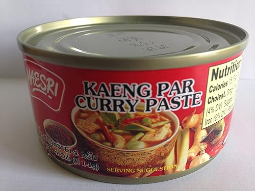 Pasta de curry Kaeng Par - 4 x 4 oz - Producto de Tailandia