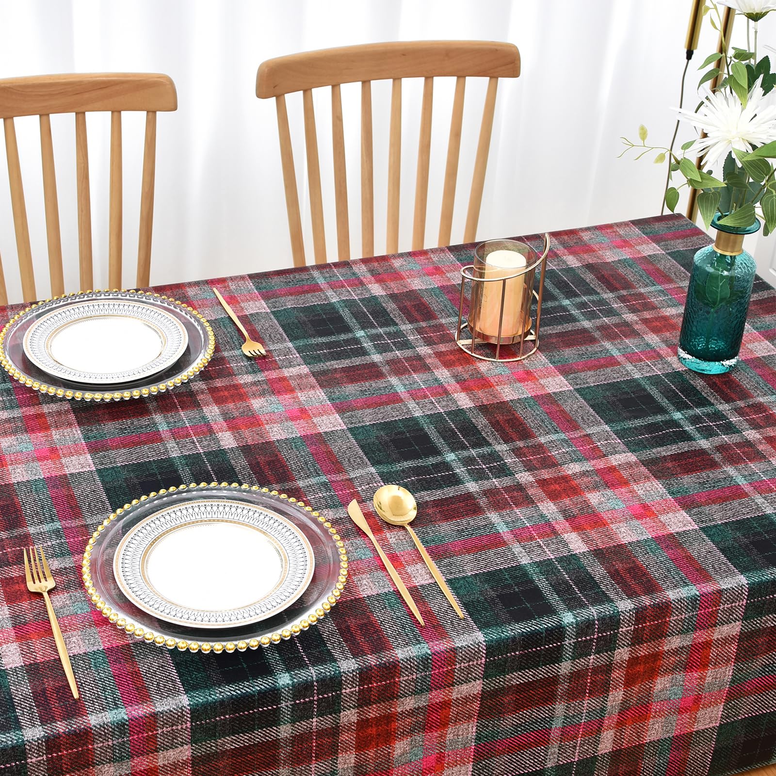 WenYa Premium PVC Tablecloth, Waterproof, Wipe-Clean & Scratch-Resistant Table Cover - Image 4