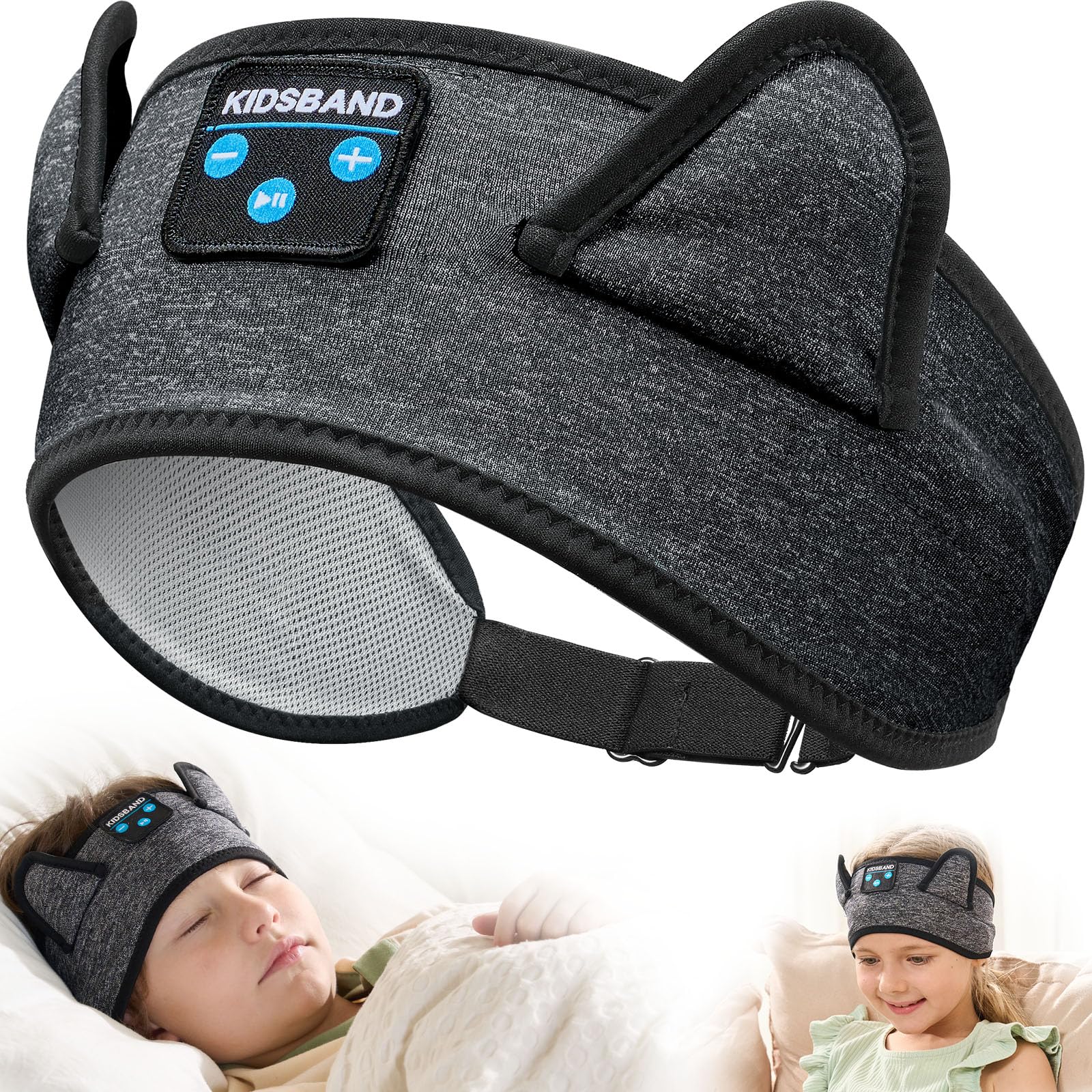 Kids Headphones, Bluetooth Headphones Adjustable Headband for Kids, Wireless and Wired Playback 3.5 MM Jack for School, Kids Headset for Girls Boys,