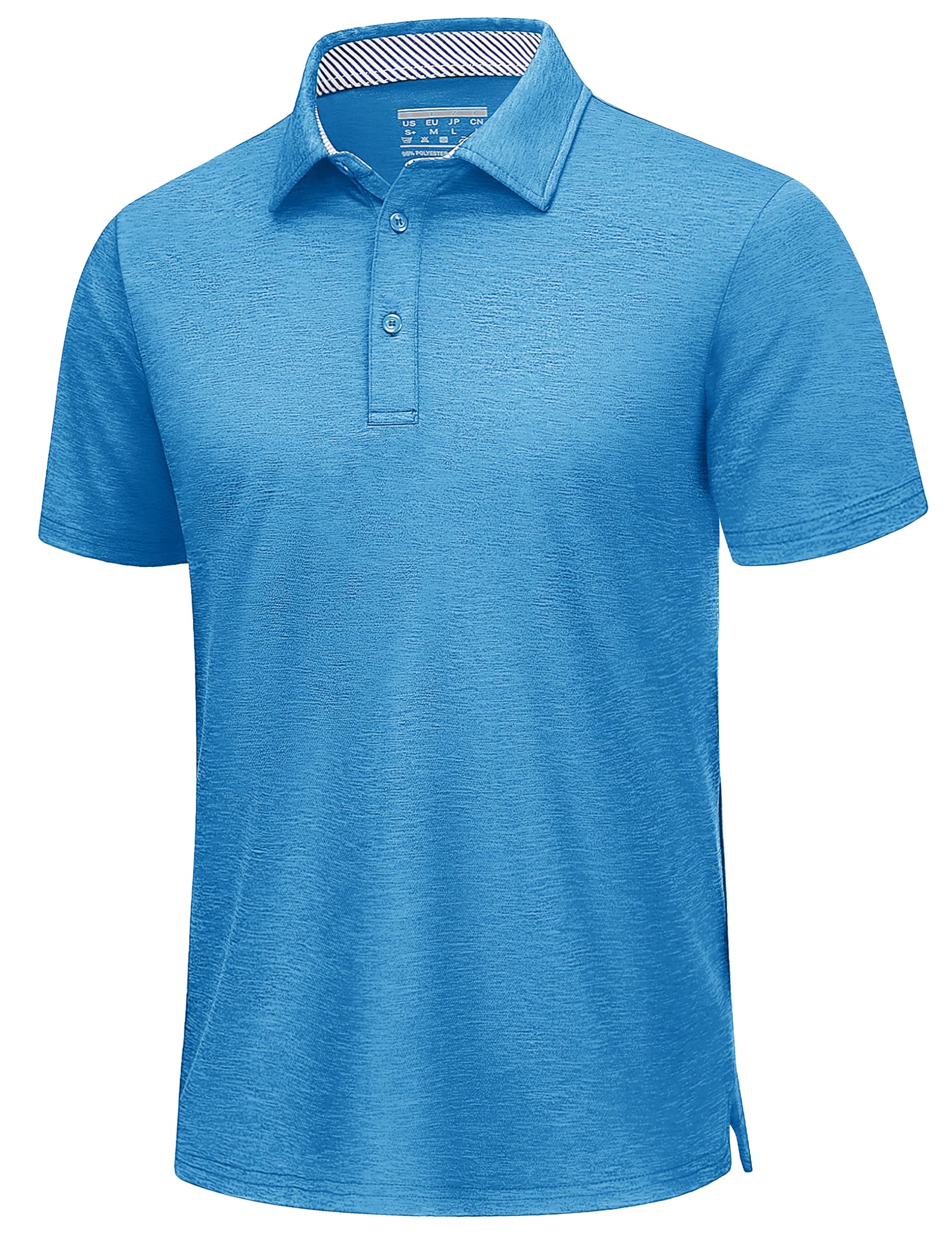 TACVASEN Men's Golf Shirts Short Sleeve Quick Dry Polo Shirts Moisture Wicking Casual Business Sports Breathable Polo