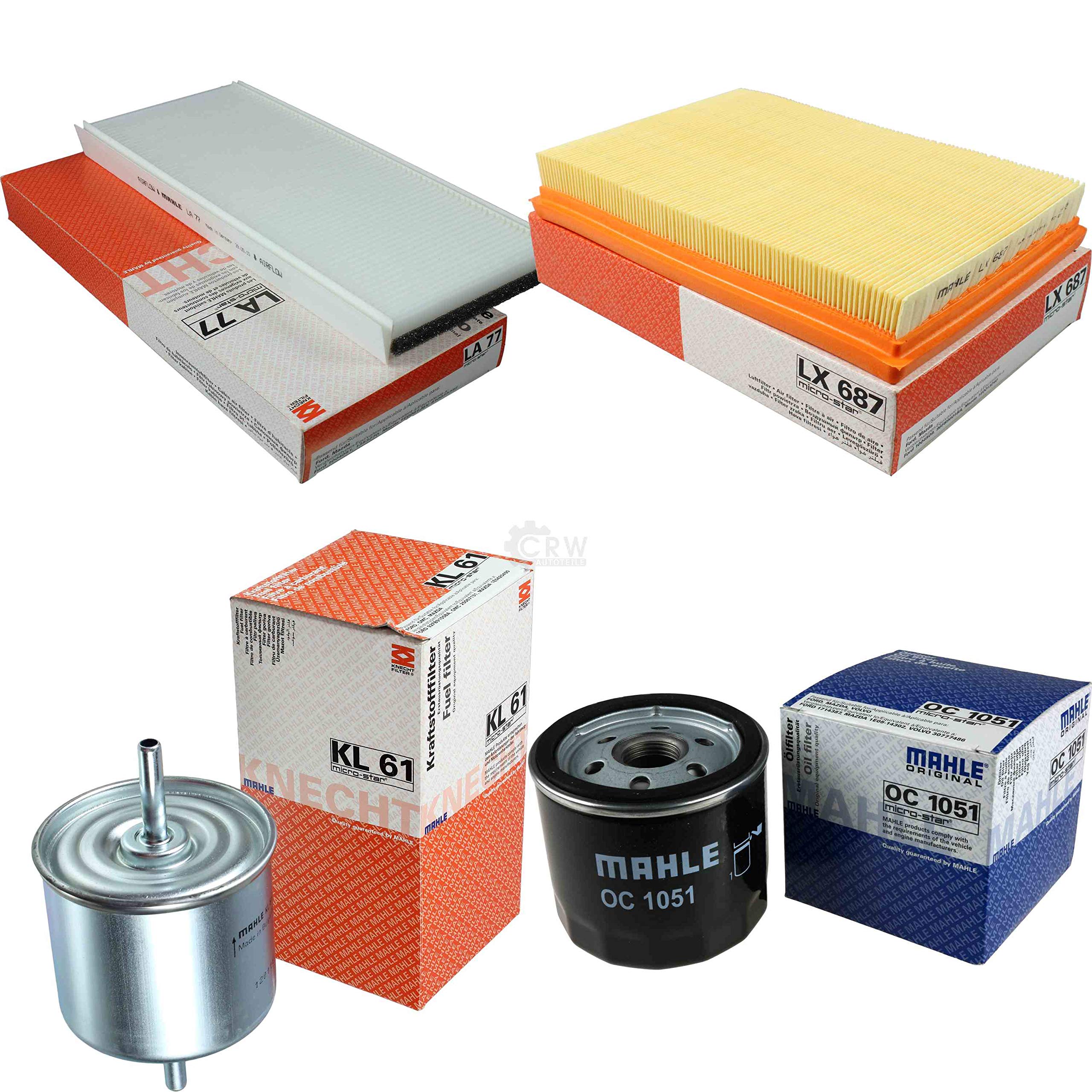 MAHLE - Juego de inspección de filtro de cabina, filtro de combustible, filtro de aire, filtro de aceite