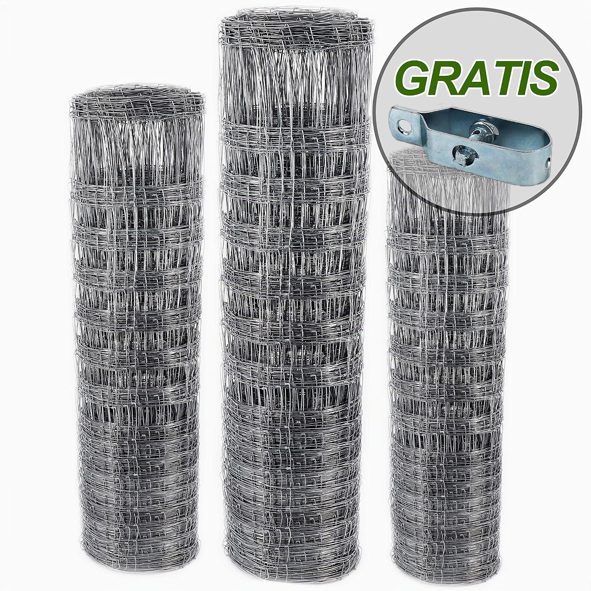 Valla silvestre de 50 m Valla forestal Malla anudada de 1 m de altura - 3 variantes diferentes (100/10/30)