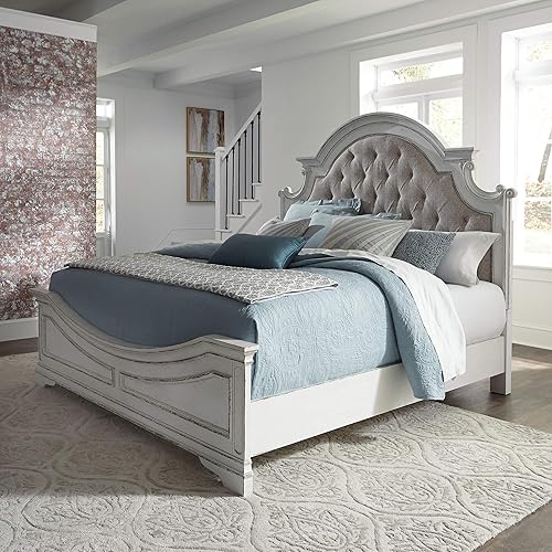 Liberty Furniture Industries Queen Upholstered Bed, White