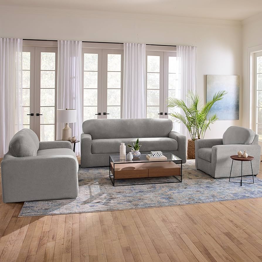 Amazon.com: SureFit Cedar Stretch Texture Loveseat