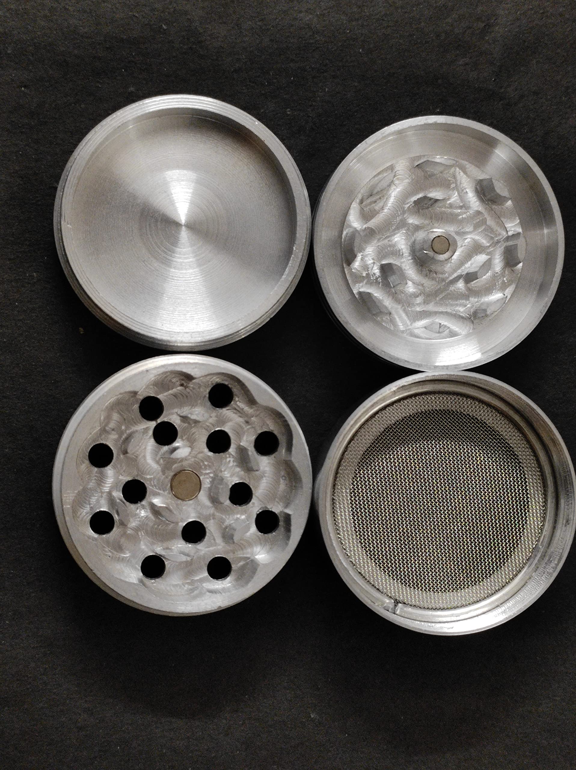 LEAHANA - I M Possible 42 MM Silver Crusher Smoking Weed Honey DUST Product Grinder HERB Crusher