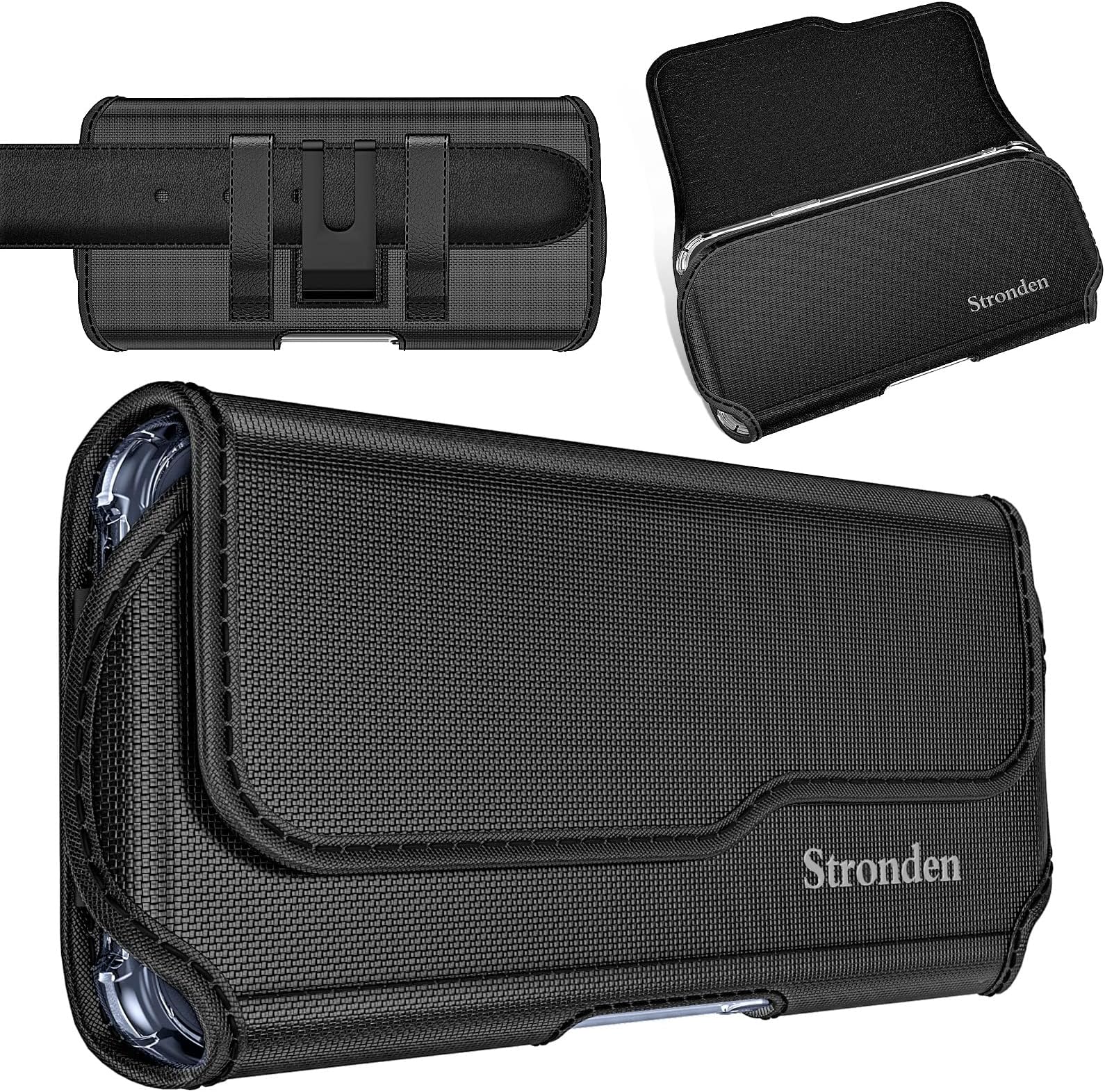 Stronden Holster for iPhone SE (2022, 2020), iPhone 8, 7, 6S - Military Grade Nylon Premium Belt Case with Metal Belt Clip & Belt Loops Pouch with Magnetic Closure (Fits Slim/Thin Case Only)