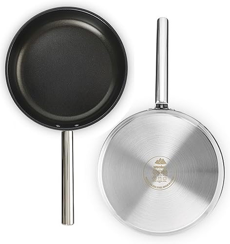Miniatura 4 de Juego de utensilios de cocina de acero inoxidable 304 de 8 piezas para ollas y sartenes, kit de cocina de fuego abierto  Sartén vaporera con bolsa