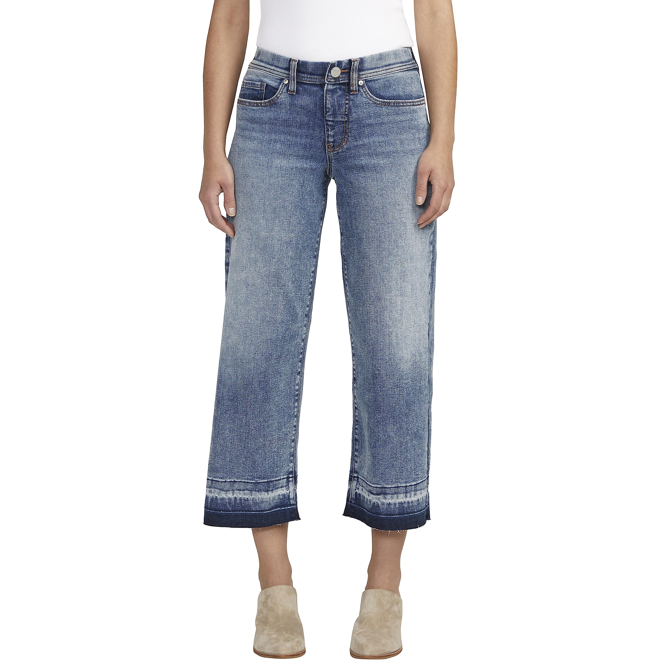 JAG Jeans Women's Ava Mid Rise Wide Leg Pull-on Jeans, Skyfall, 2