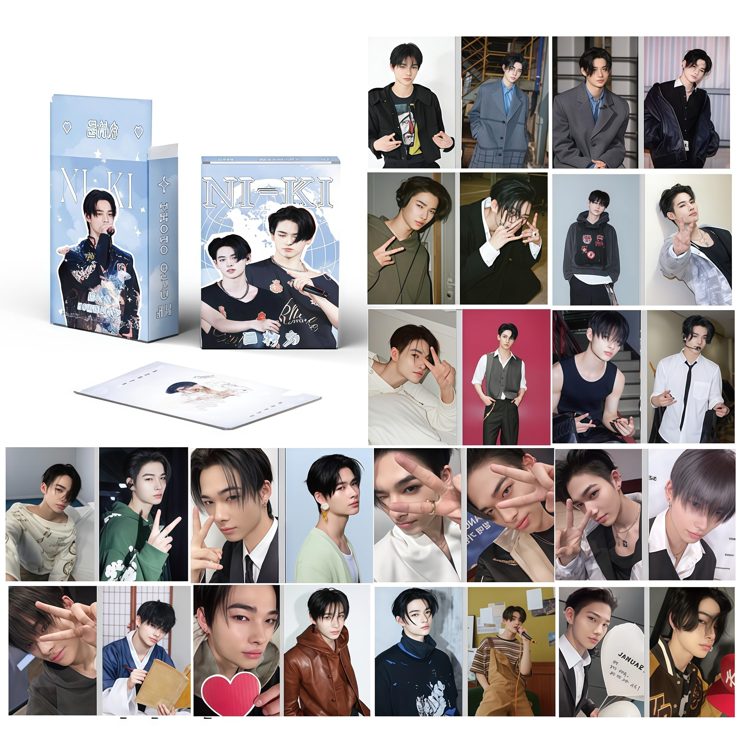 Yuto 50 PCS Album THE SIN : Vanish laser Photocards 50 PCS Lomo Cards Set Postcard Gift Merchandise for Boys and Girls (NI-KI)