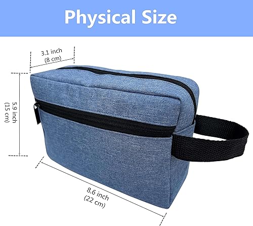 Miniatura 9 de GOKEYTBAY Neceser de viaje para mujeres y hombres bolsa de afeitar resistente al agua para accesorios de artículos de tocador azul cielo