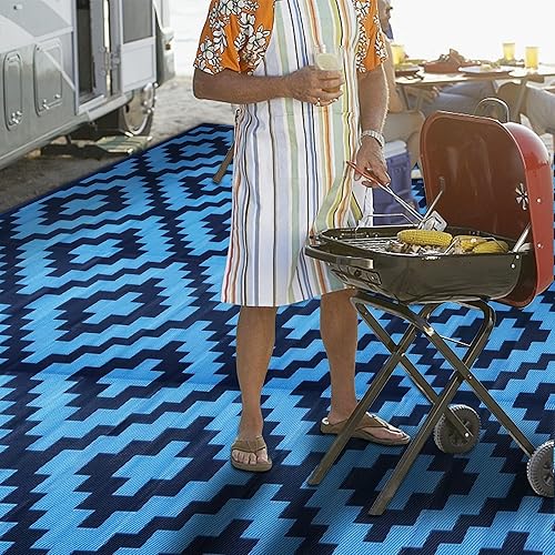 Miniatura 154 de SAND MINE - Alfombras reversibles, alfombra de pajillas de plástico, alfombra de área moderna, alfombra grande para suelo y exteriores, vehículos